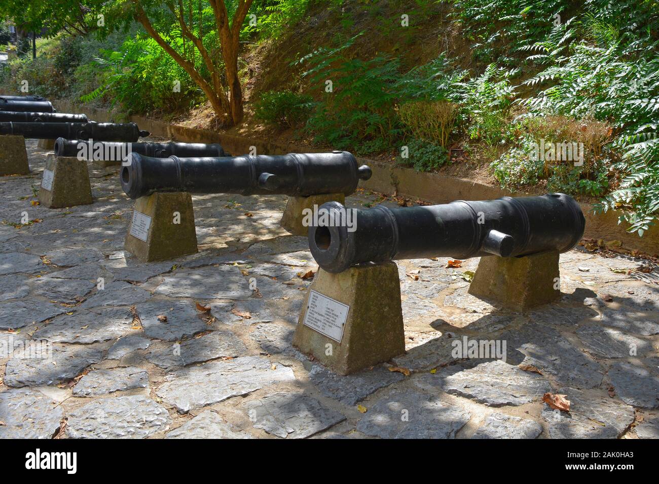 century bronze Ottoman cannons in the grounds of the 15th