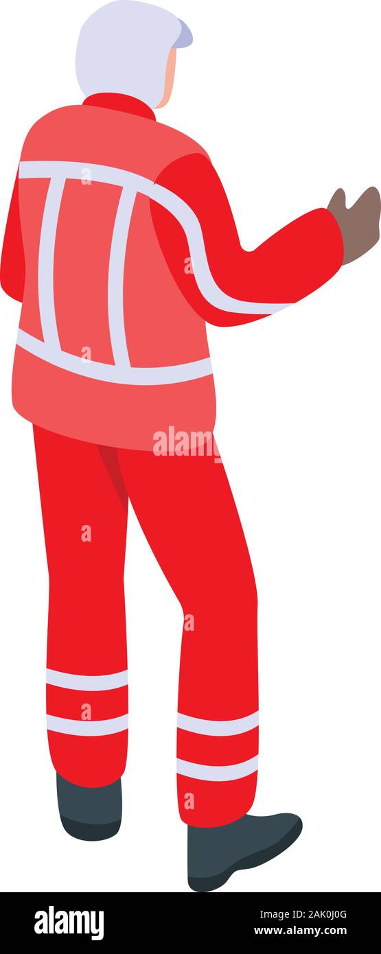 Firefighter icon, isometric style Stock Vector Image & Art - Alamy