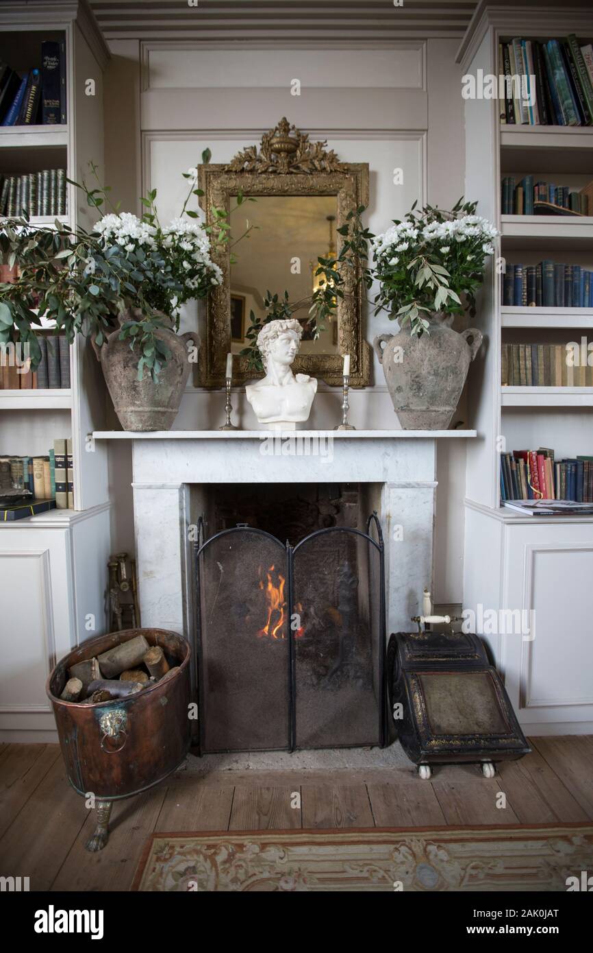 Inside Shurland Hall, the house that played host to Henry VIII, the RAF and Winston Churchill's flying lessons, on the Isle of Sheppey, Kent, UK Stock Photo