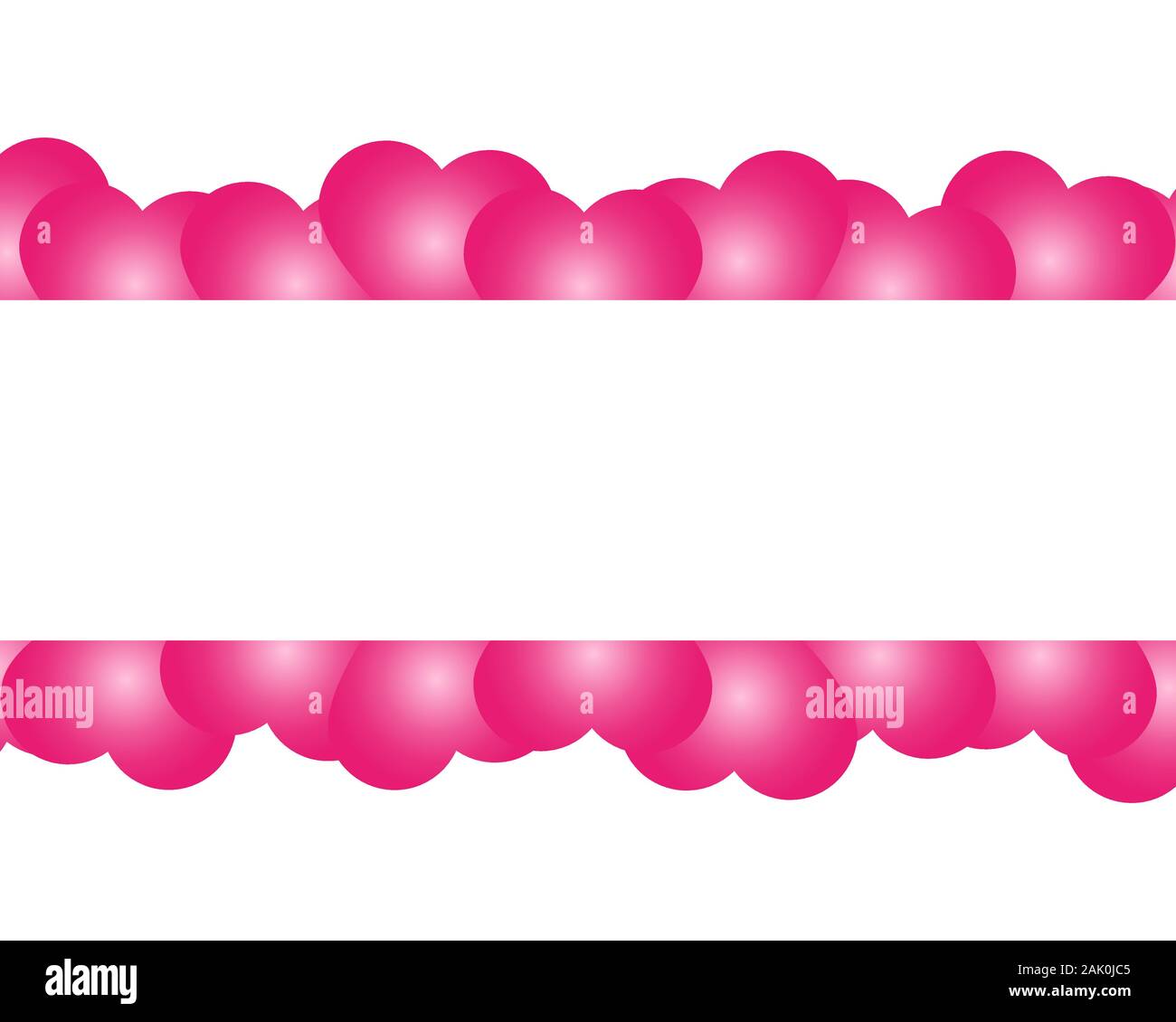 Hearts Below For A Banner For The Holiday Valentine S Day Stock