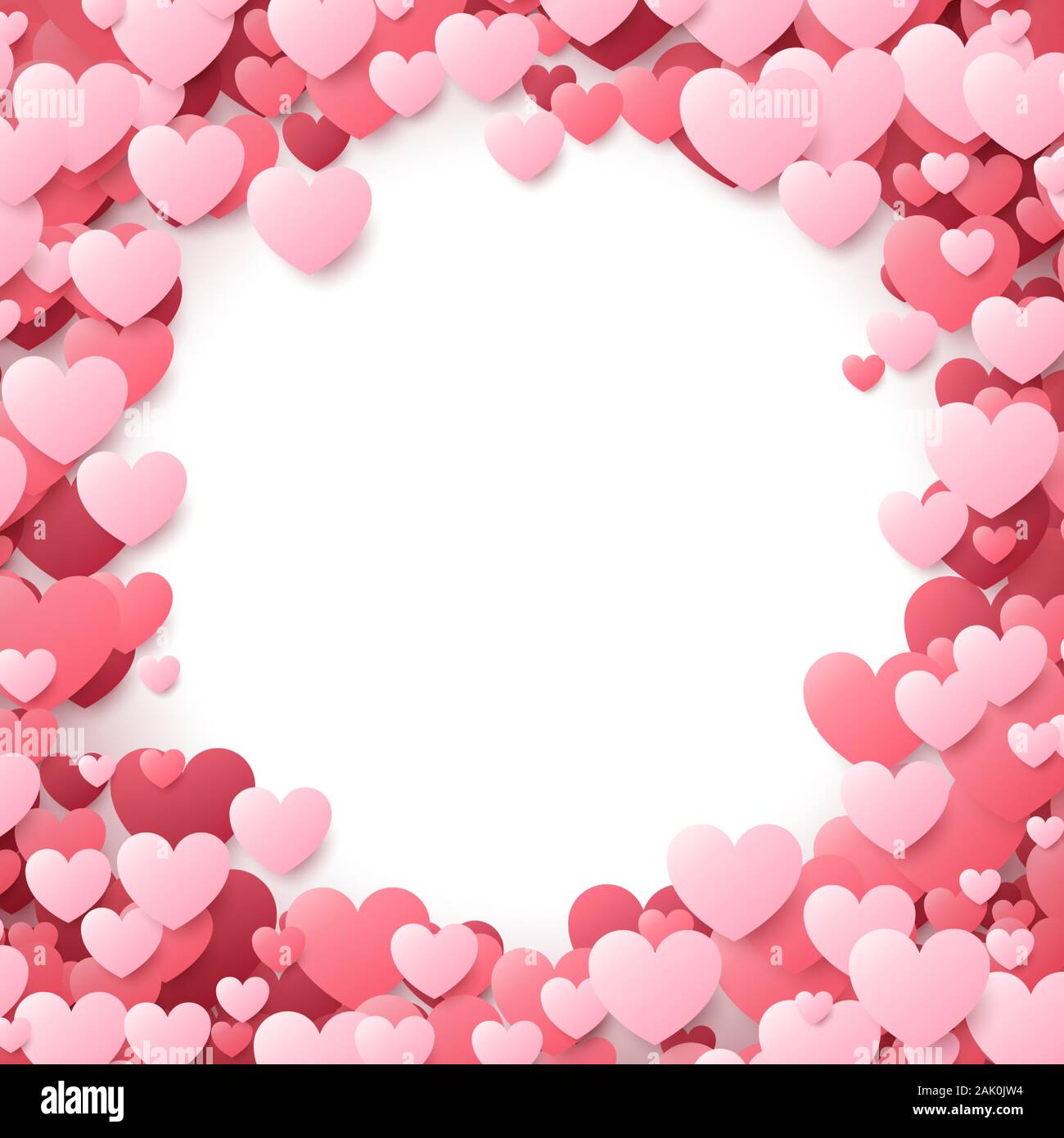 A Lot Of Red Hearts On A White Background With Free Space Stock Photo -  Download Image Now - iStock