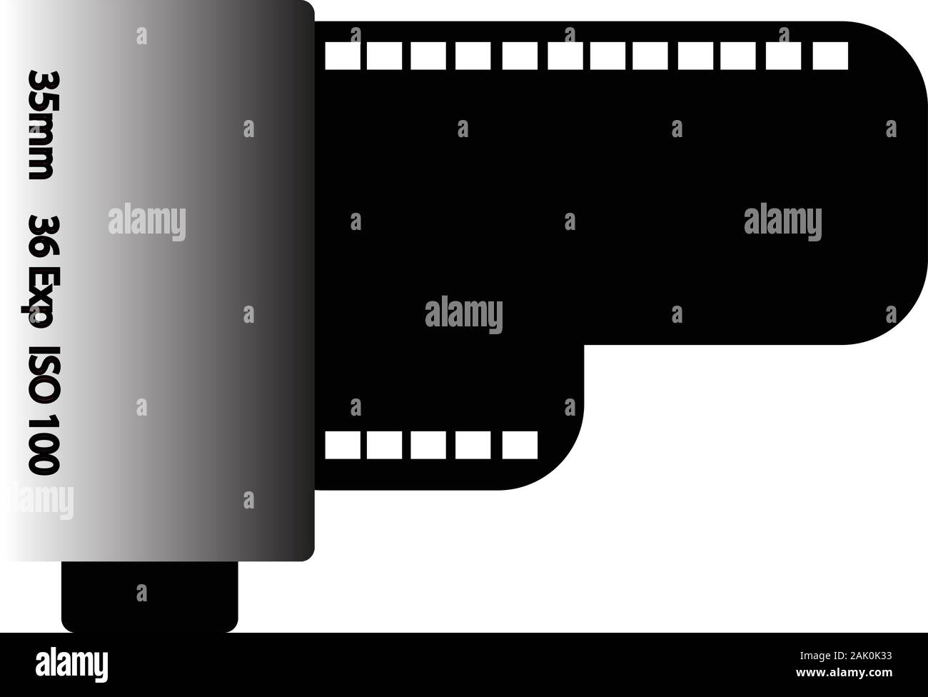 Black and white film Stock Vector Images - Alamy