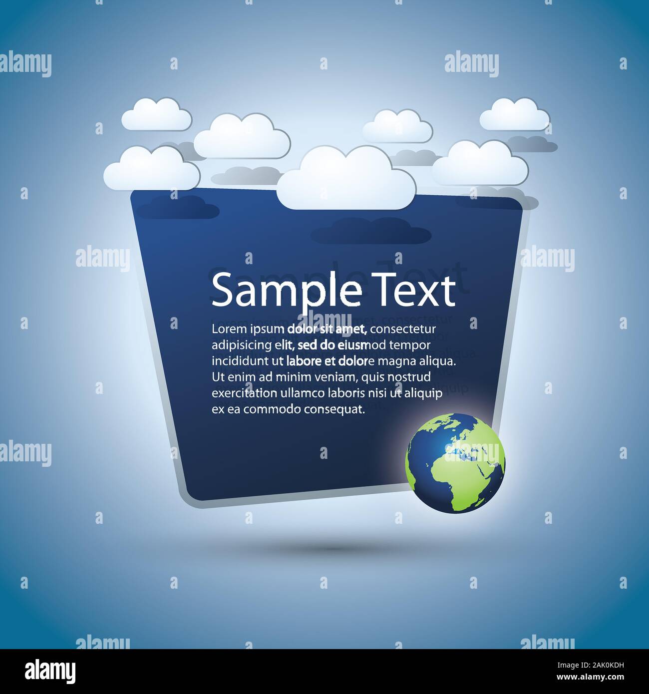 Blue Eco Speech Bubble Layout Stock Vector Image & Art - Alamy
