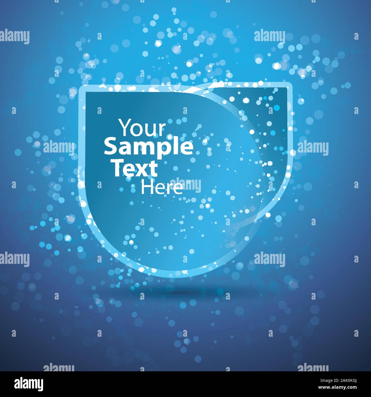 Blue Glossy  Speech Bubble Concept Design - Illustration in Freely Editable Vector Format Stock Vector