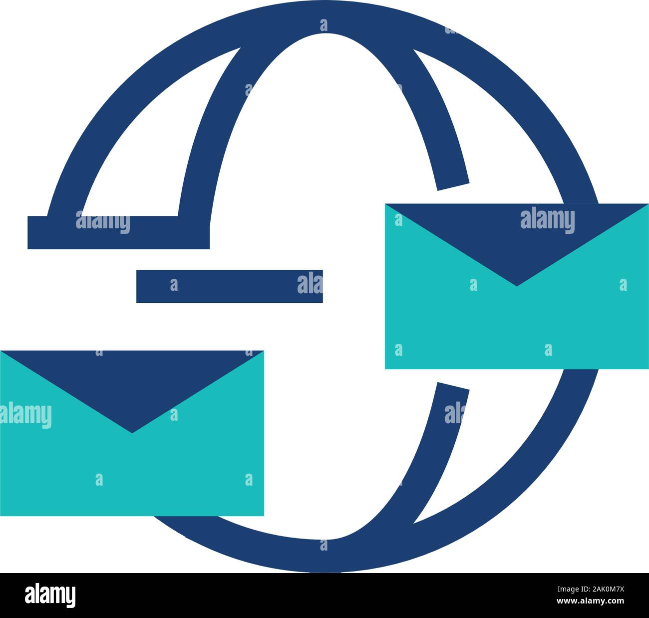 Envelopes and global sphere design, Message email mail letter marketing