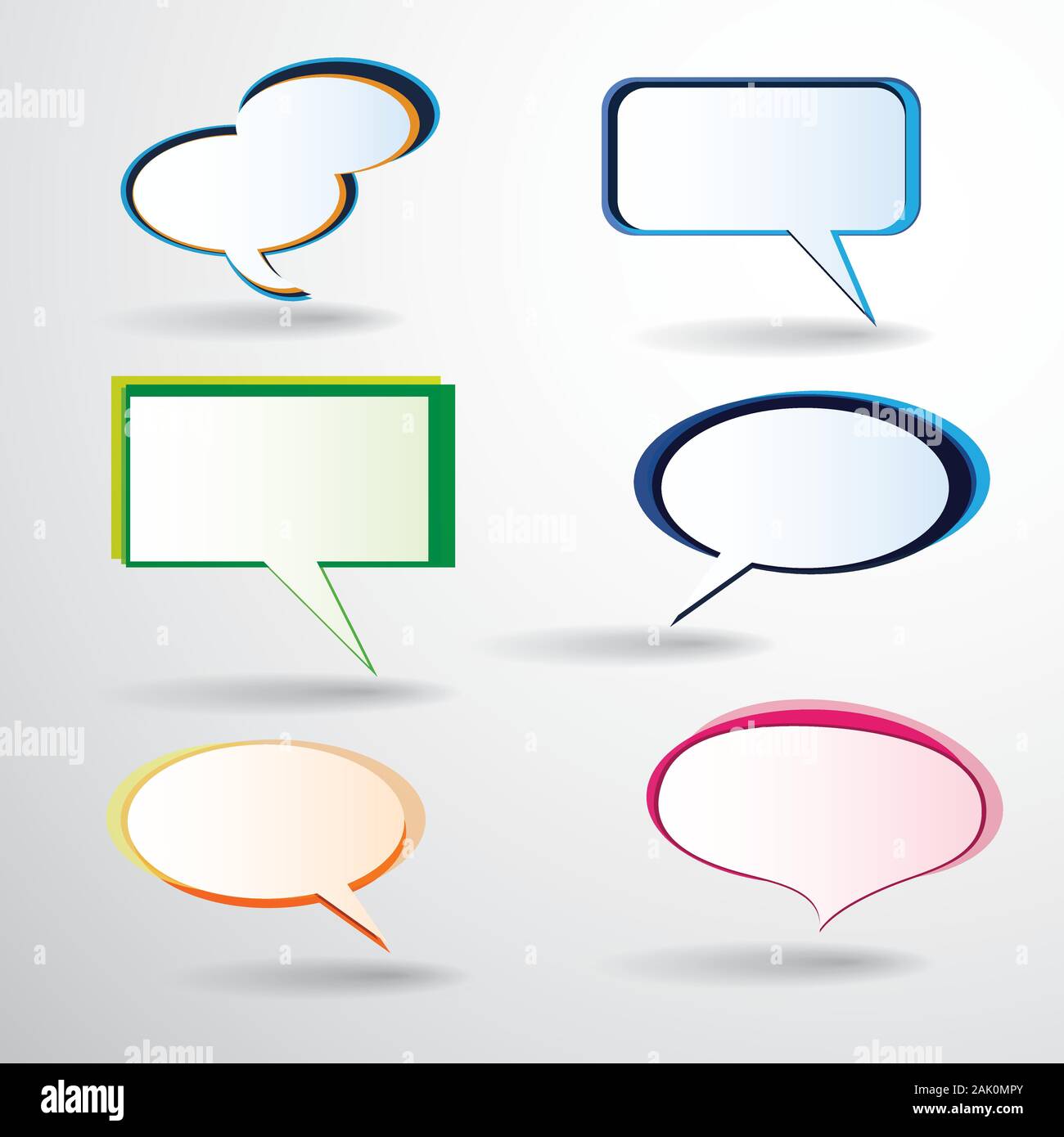 Colorful Speech Bubbles Vector Stock Vector Image & Art - Alamy