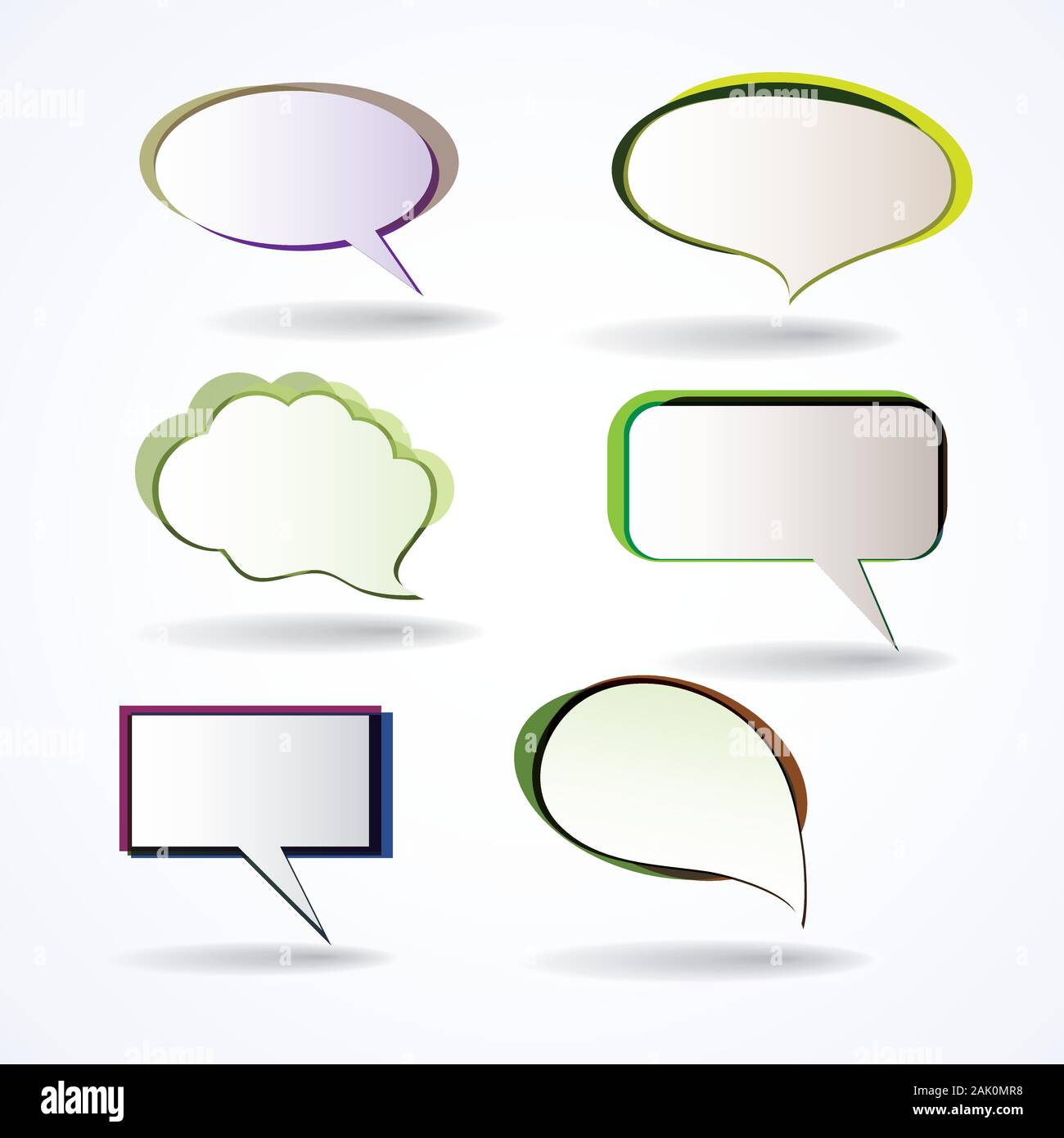 Colorful Speech Bubbles Vector Stock Vector Image & Art - Alamy