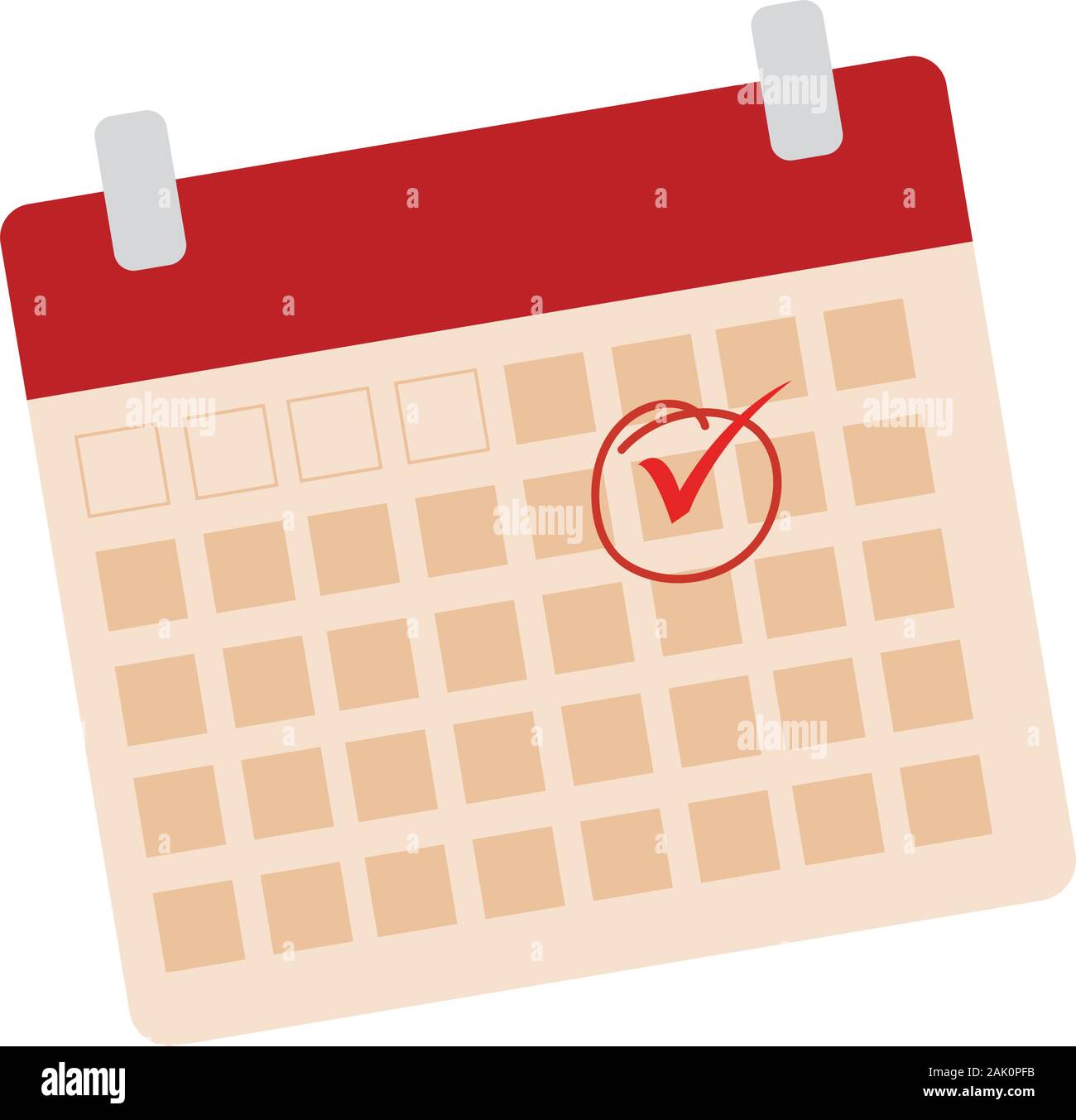 Schedule with a check Stock Vector