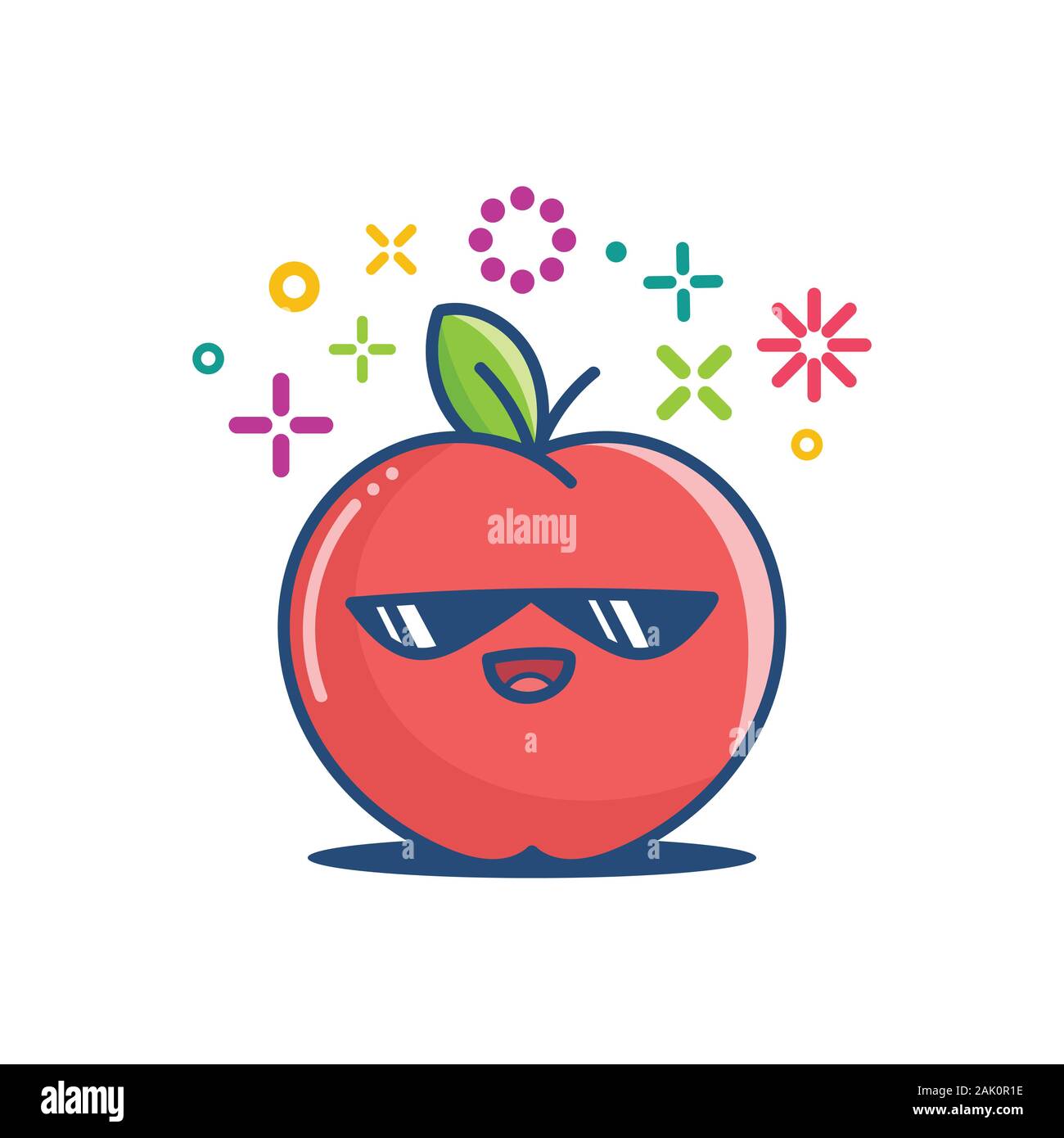Apple, Clipart, Png, Kawaii, Fruit, Kawaii, Apple, Fruit, Cute, Comic  (Instant Download) 