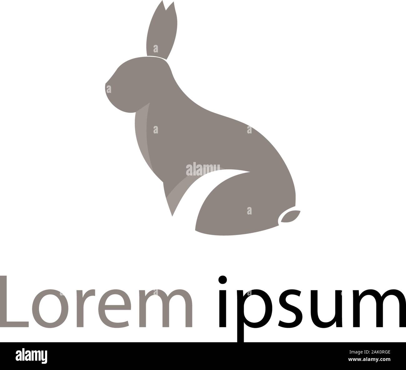 modern icon logo rabbit template for company Stock Vector