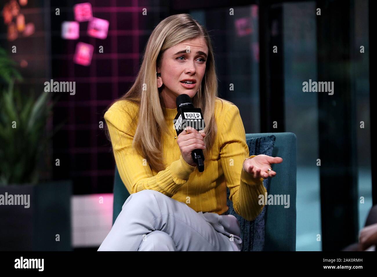 New York, NY, USA. 6 January, 2020. Melissa Roxburgh visits