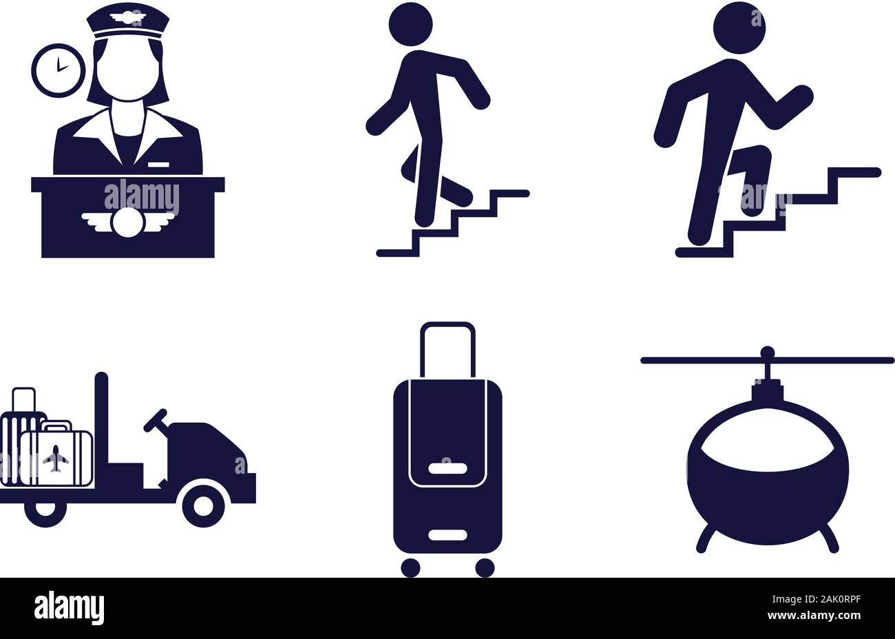 bundle of airport set icons Stock Vector Image & Art - Alamy