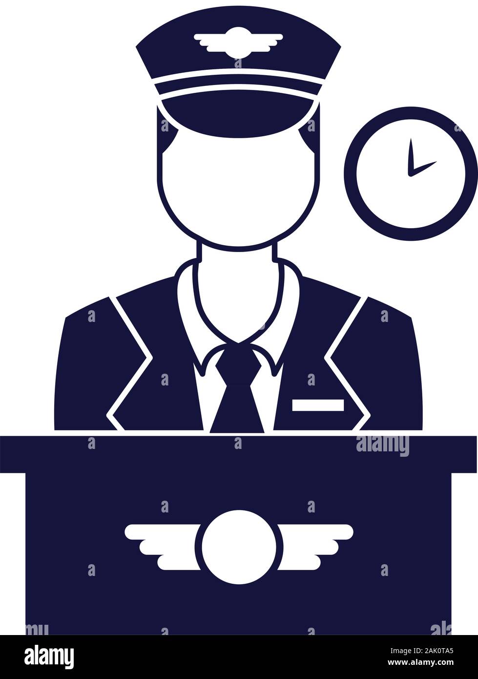captain pilot avatar isolated icon Stock Vector Image & Art - Alamy
