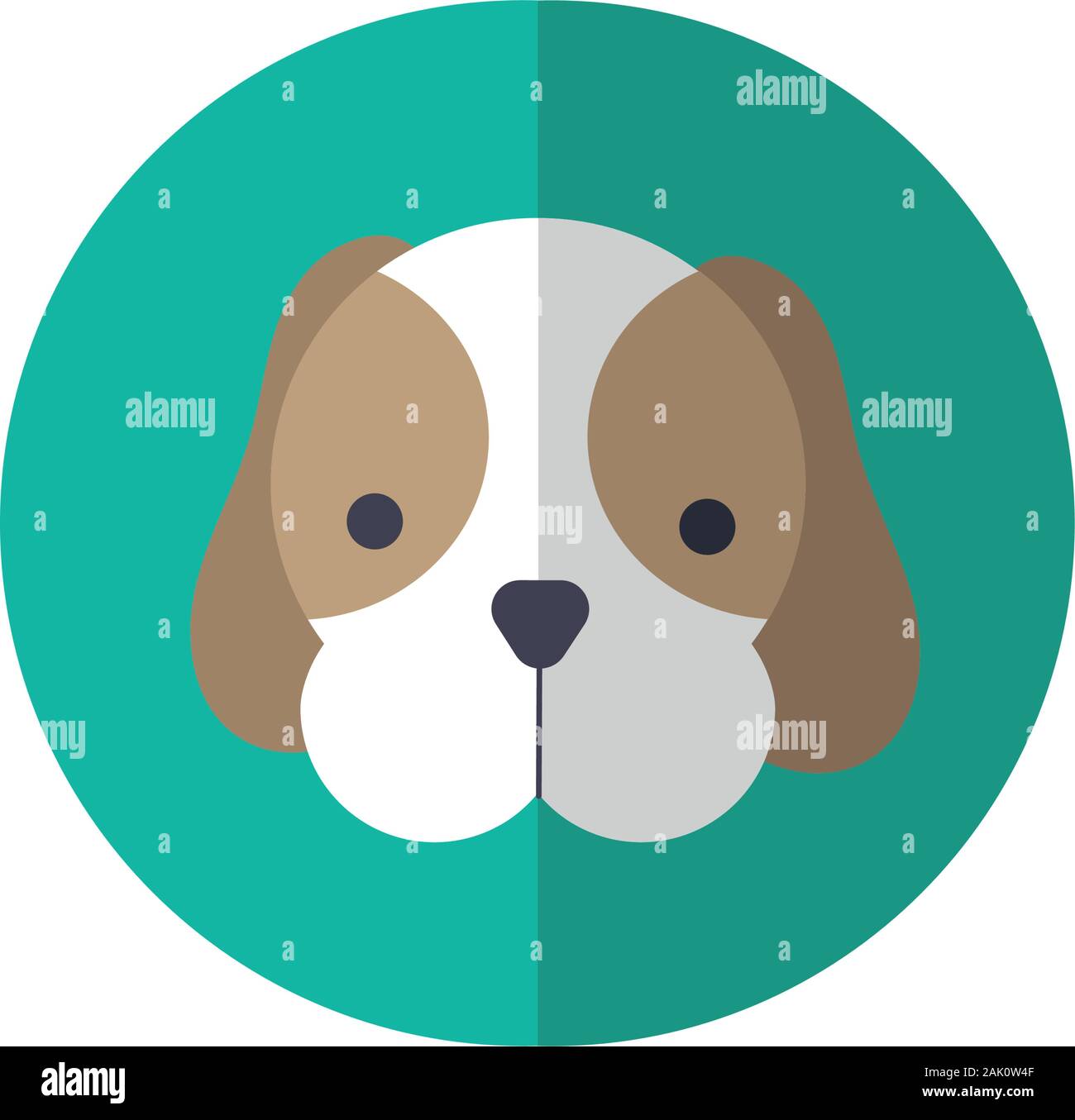 cute dog pet head character Stock Vector Image & Art - Alamy
