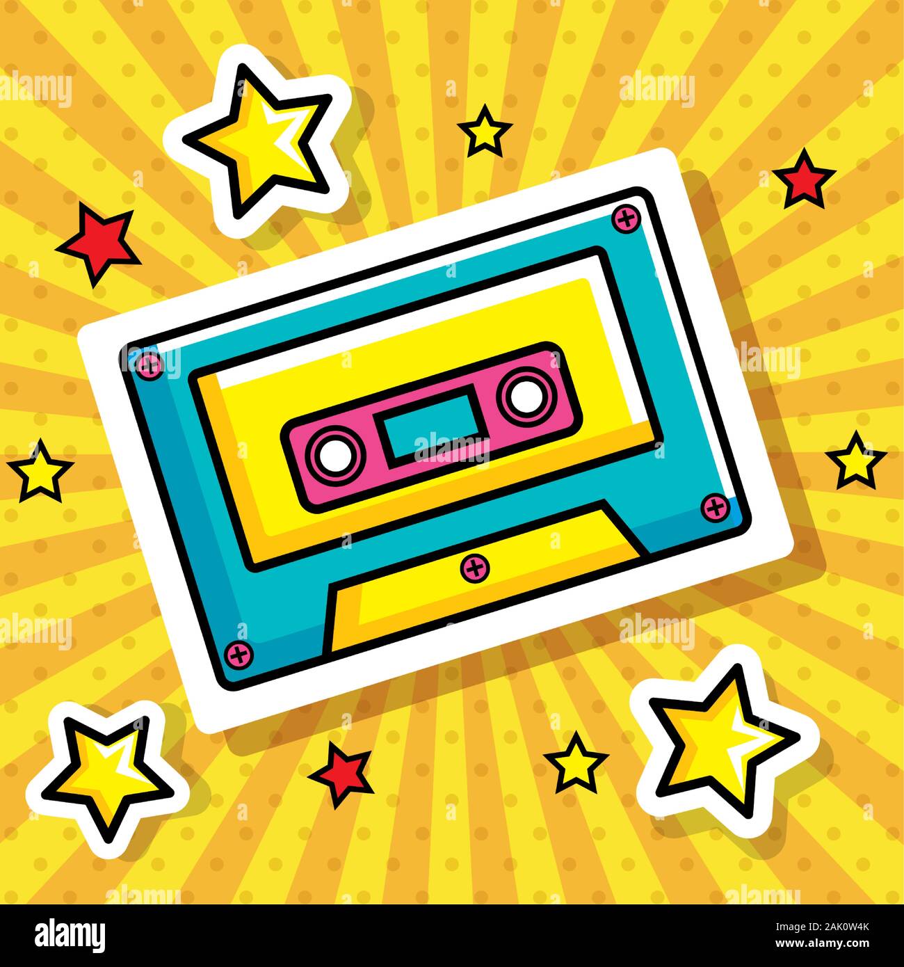 cassette pop art style icon Stock Vector Image & Art - Alamy