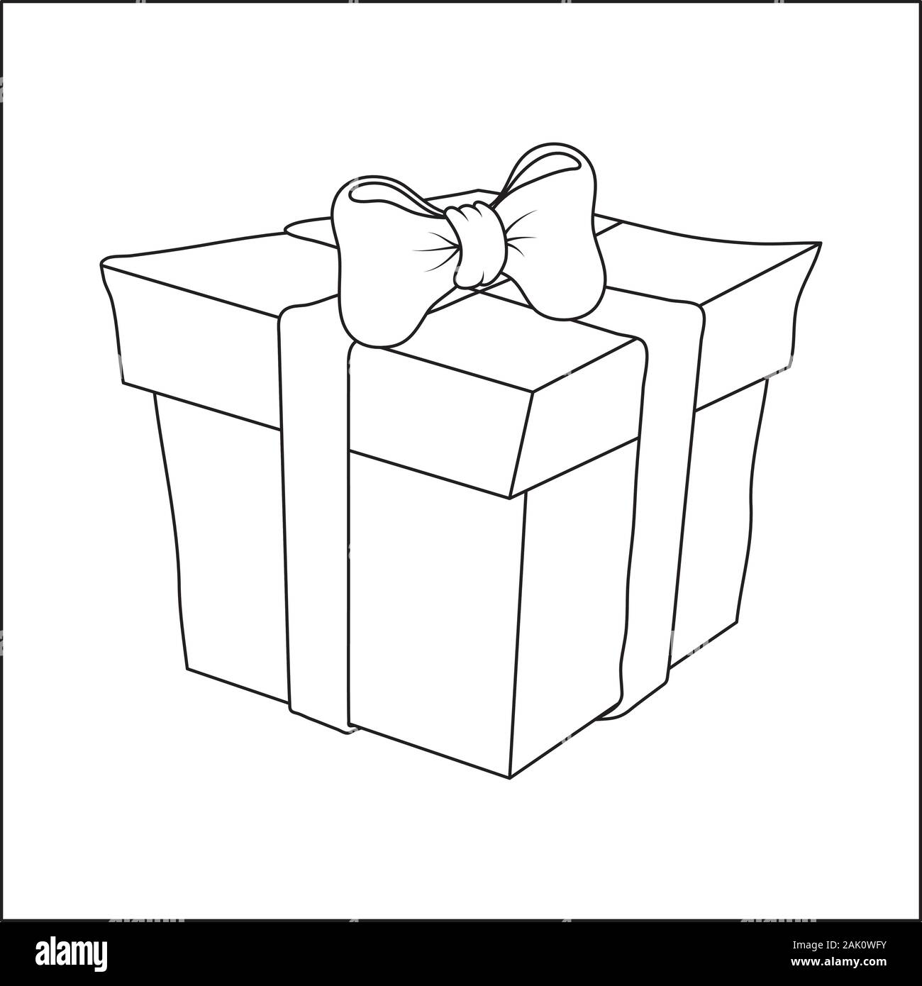 Open Box Coloring Page - Caja De Carton Para Colorear - Free