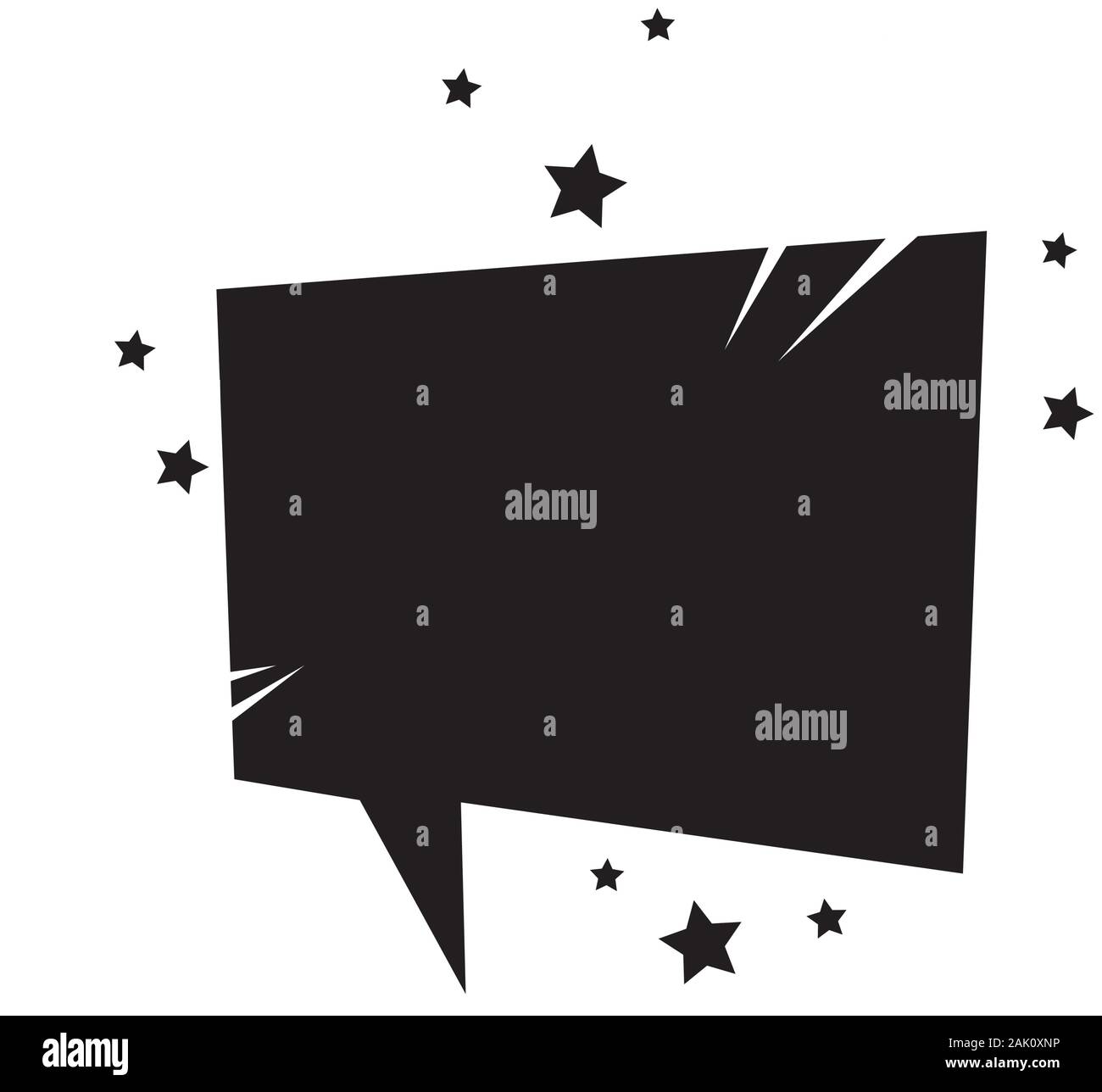 silhouette of speech bubble pop art style Stock Vector Image & Art - Alamy