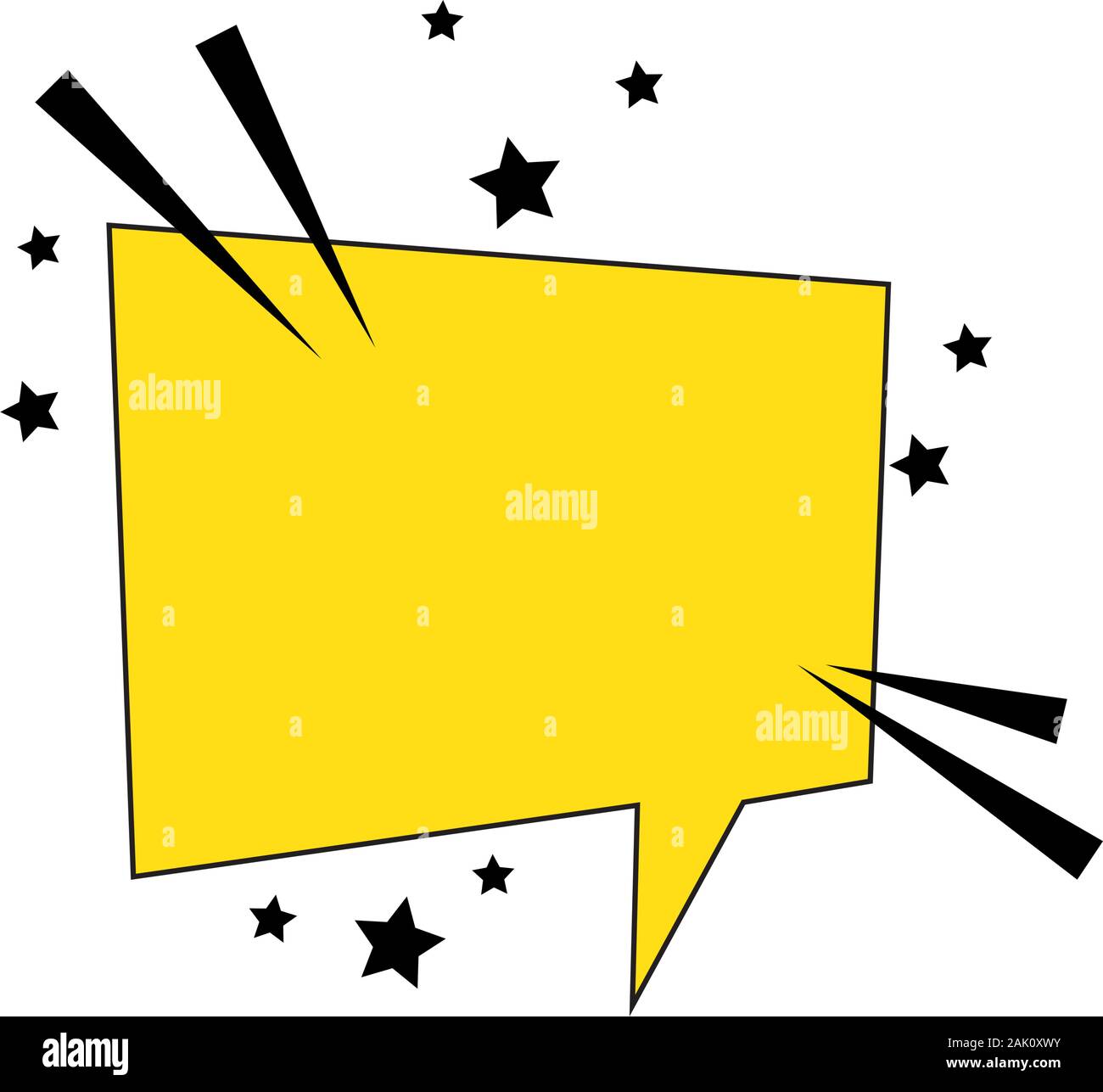 speech bubble yellow color pop art style Stock Vector Image & Art - Alamy