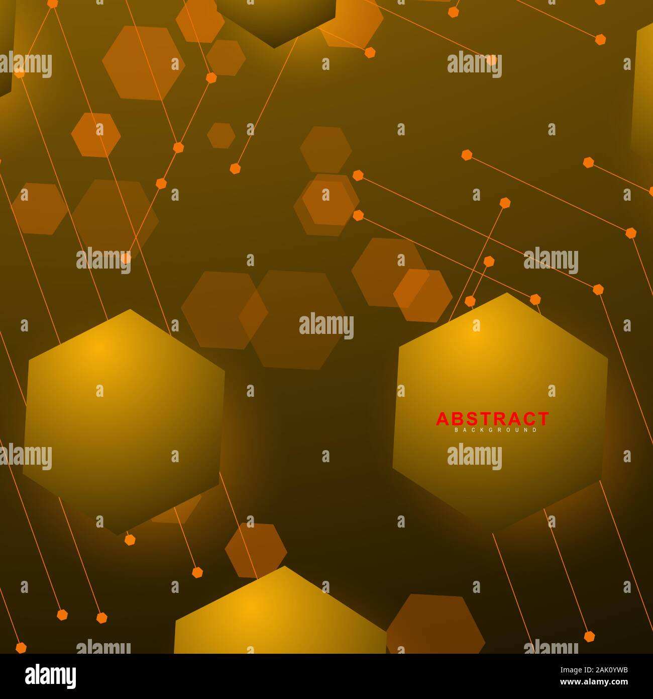 abstract vector background. Surface polygon pattern with hexagon shadows, honeycomb. design technology Stock Vector