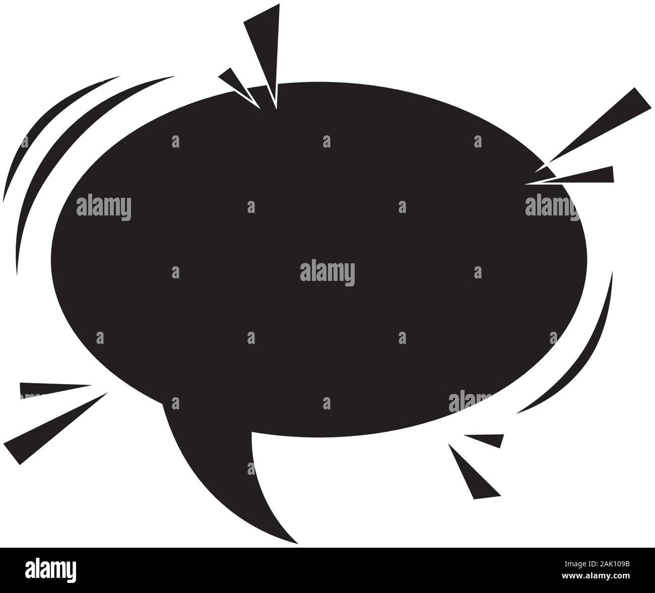 silhouette of speech bubble pop art style Stock Vector Image & Art - Alamy