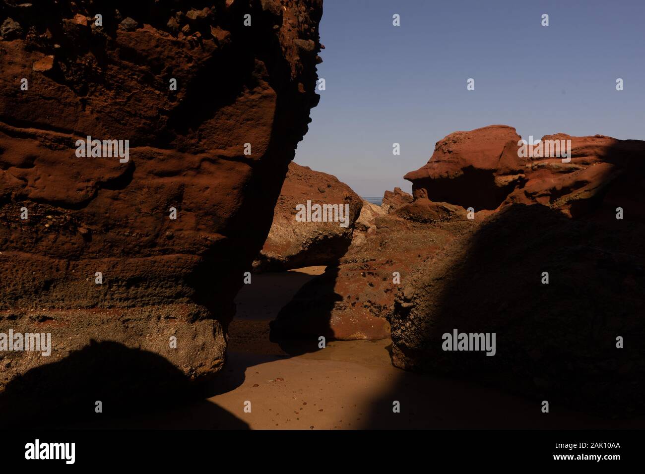 The cliffs and archs of Legzira. This are rock formations at the