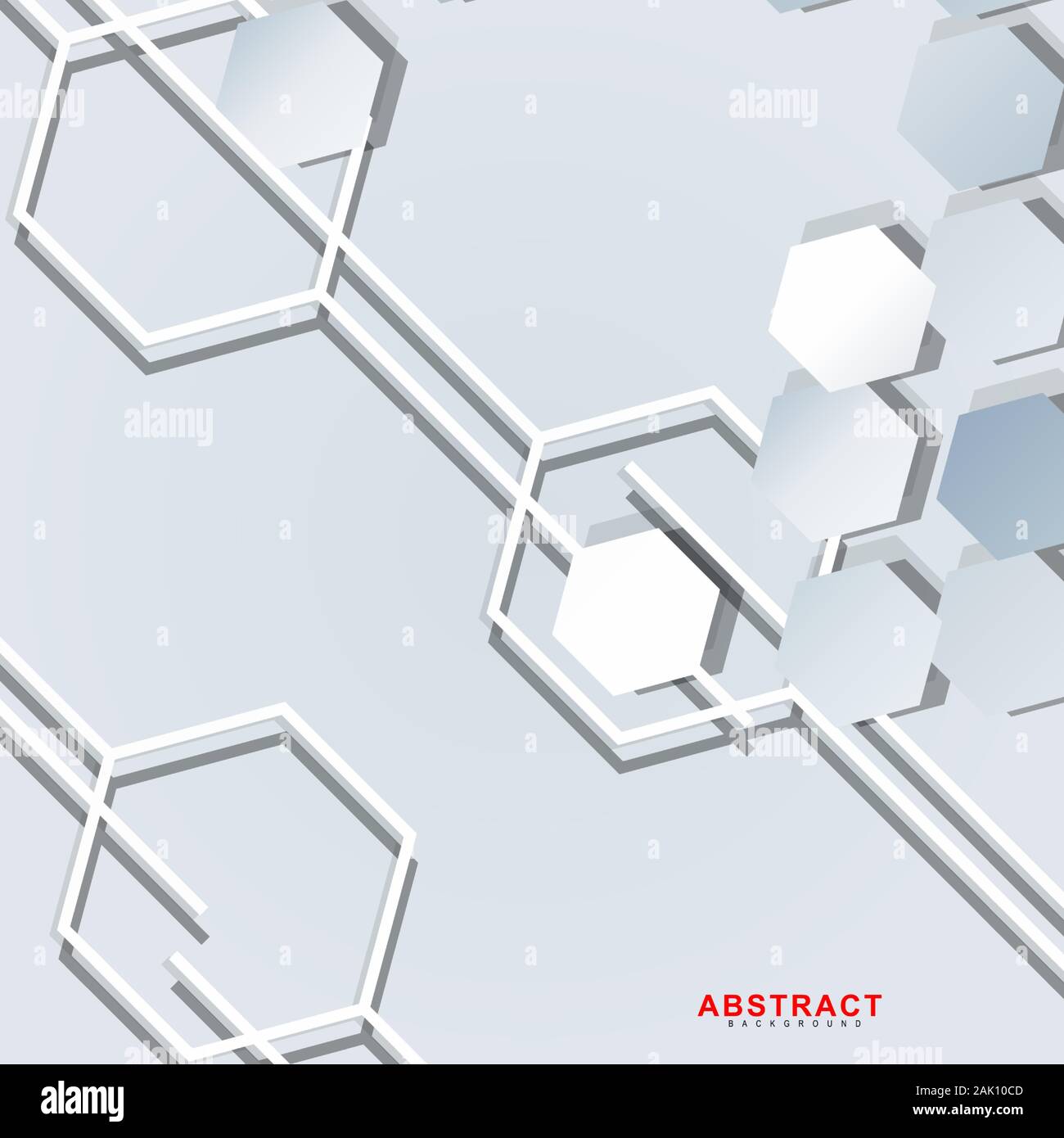 Abstract vector background of a hexagonal geometric wall. Surface ...