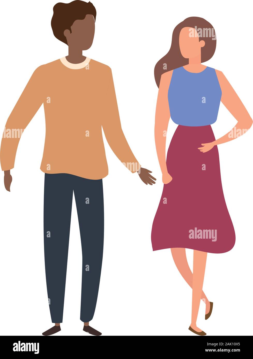 young couple avatar character icons Stock Vector Image & Art - Alamy