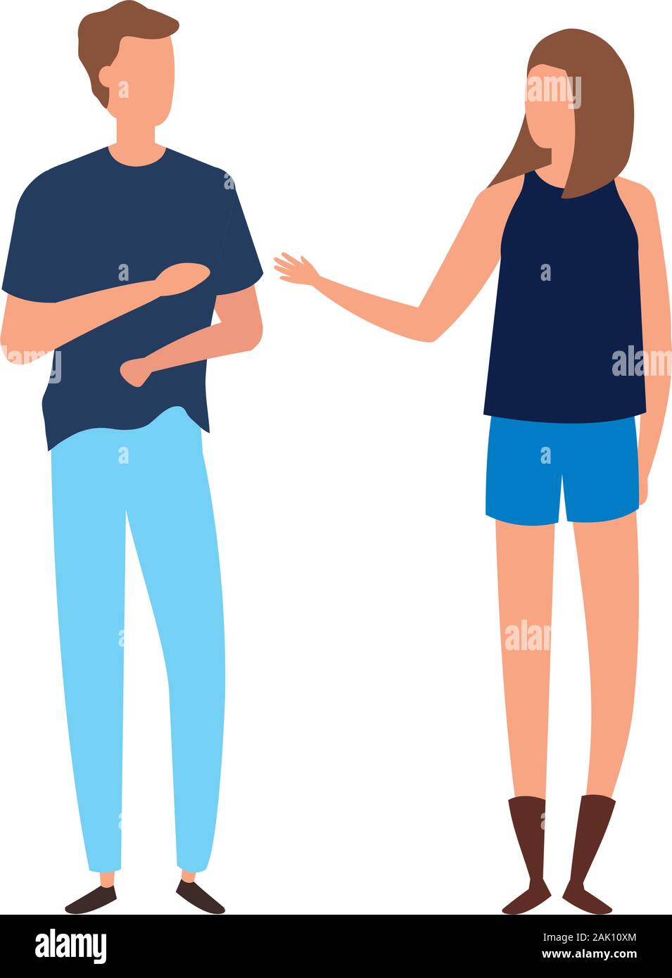 young couple avatar character icons Stock Vector Image & Art - Alamy