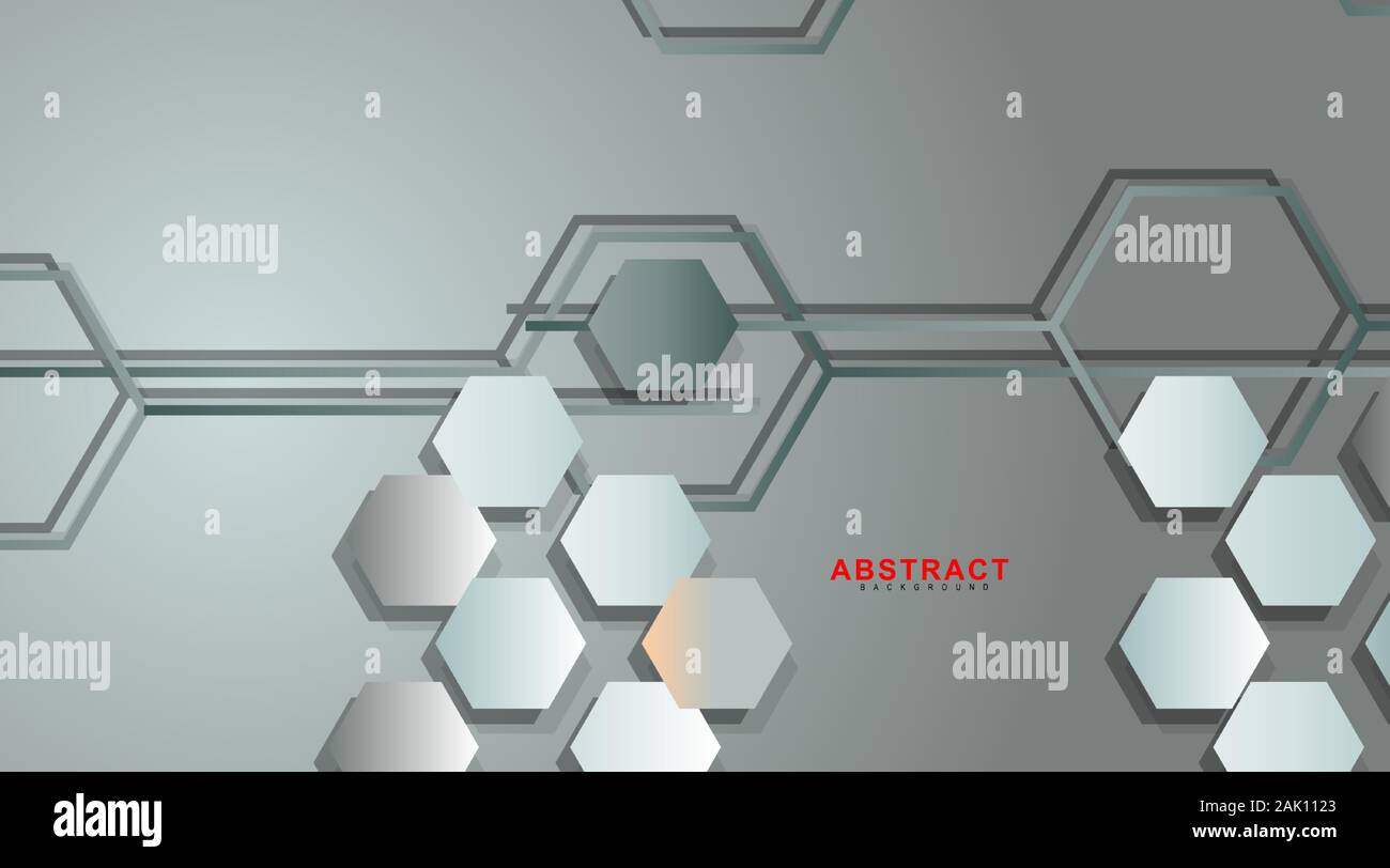 Abstract vector background of a hexagonal geometric wall. Surface ...