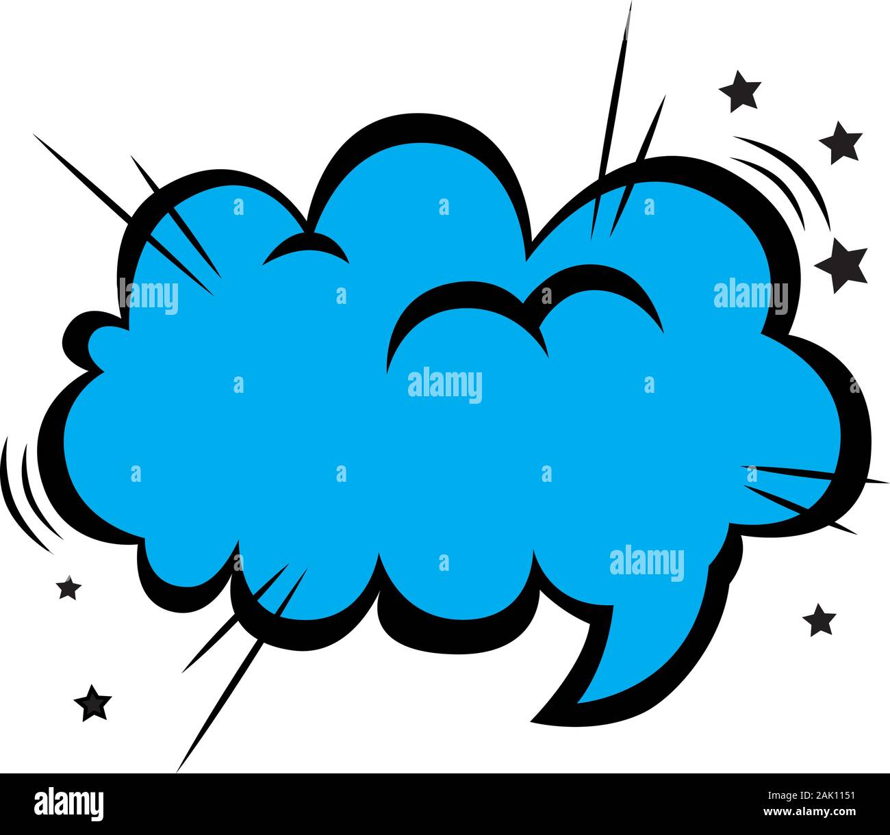 speech bubble blue color pop art style Stock Vector Image & Art - Alamy