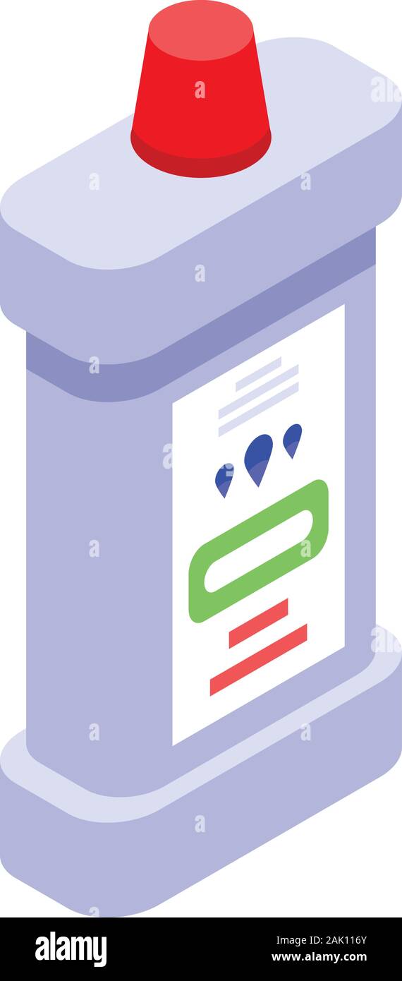 Bleach icon, isometric style Stock Vector