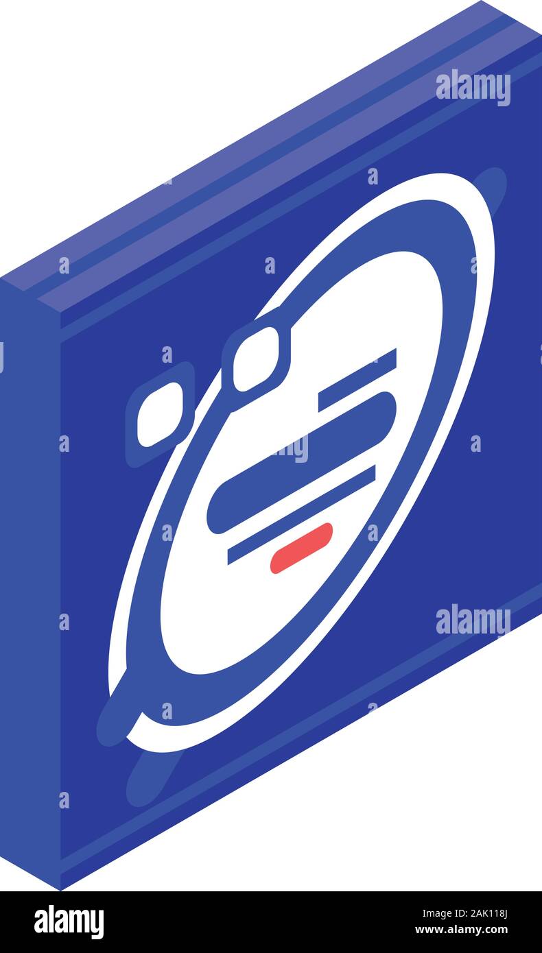 Detergent package icon, isometric style Stock Vector