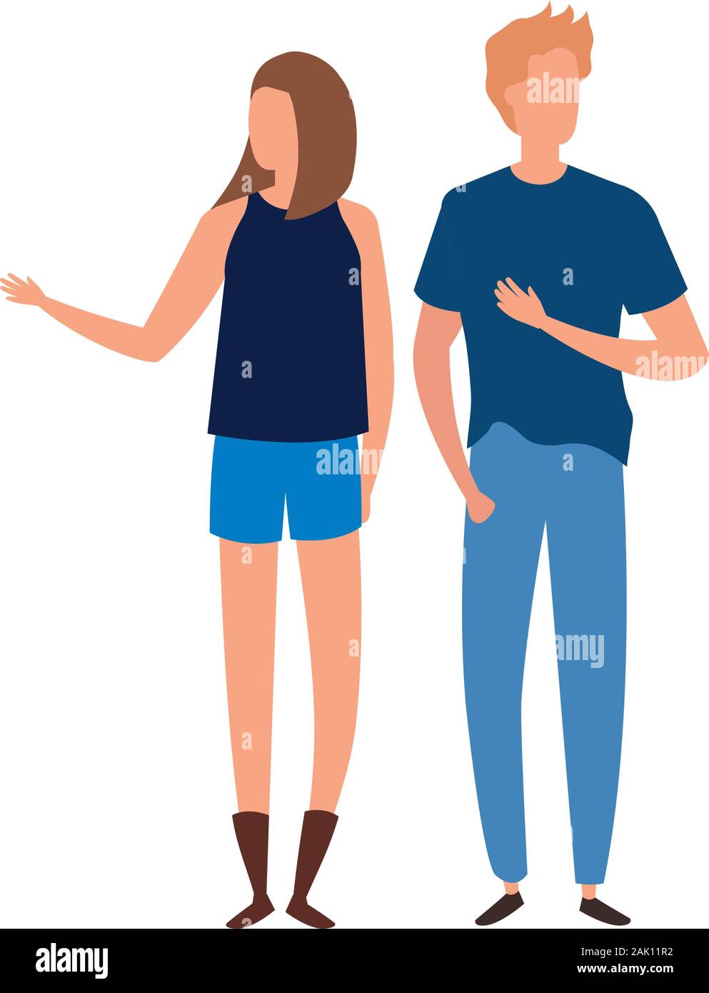 young couple avatar character icons Stock Vector Image & Art - Alamy