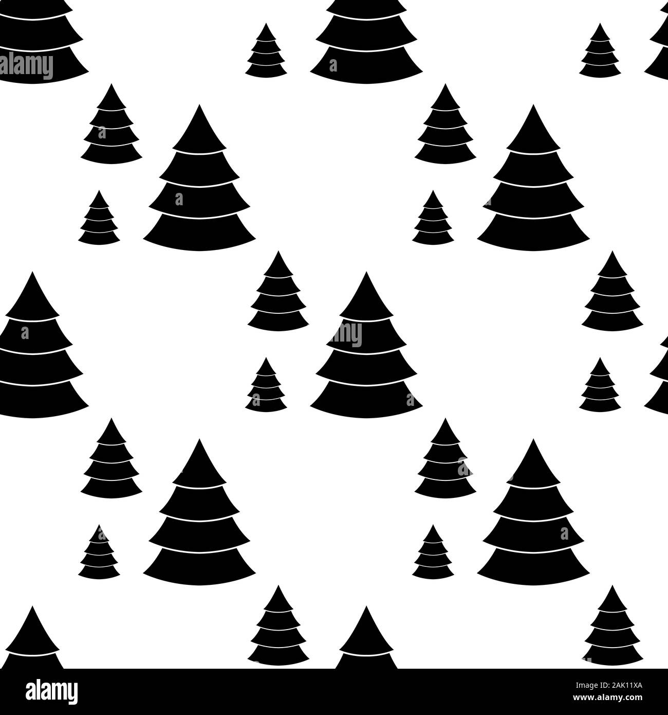 Simple seamless pattern background with Christmas trees. Vector EPS 10 ...