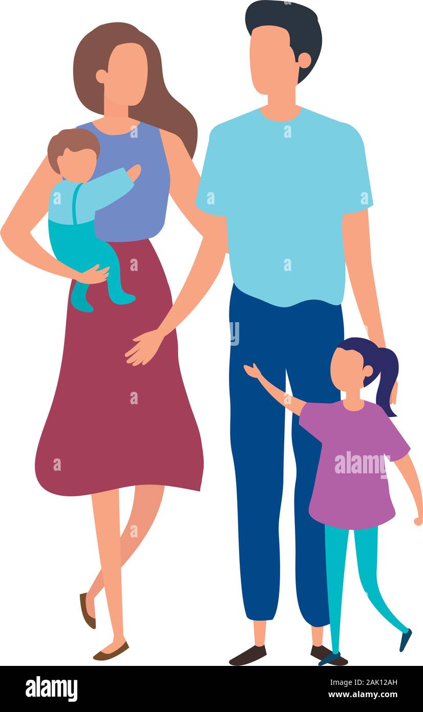 parents with sons avatar characters Stock Vector Image & Art - Alamy