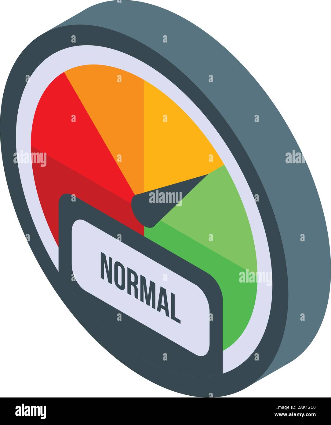 Normal credit score indicator icon, isometric style Stock Vector Image ...