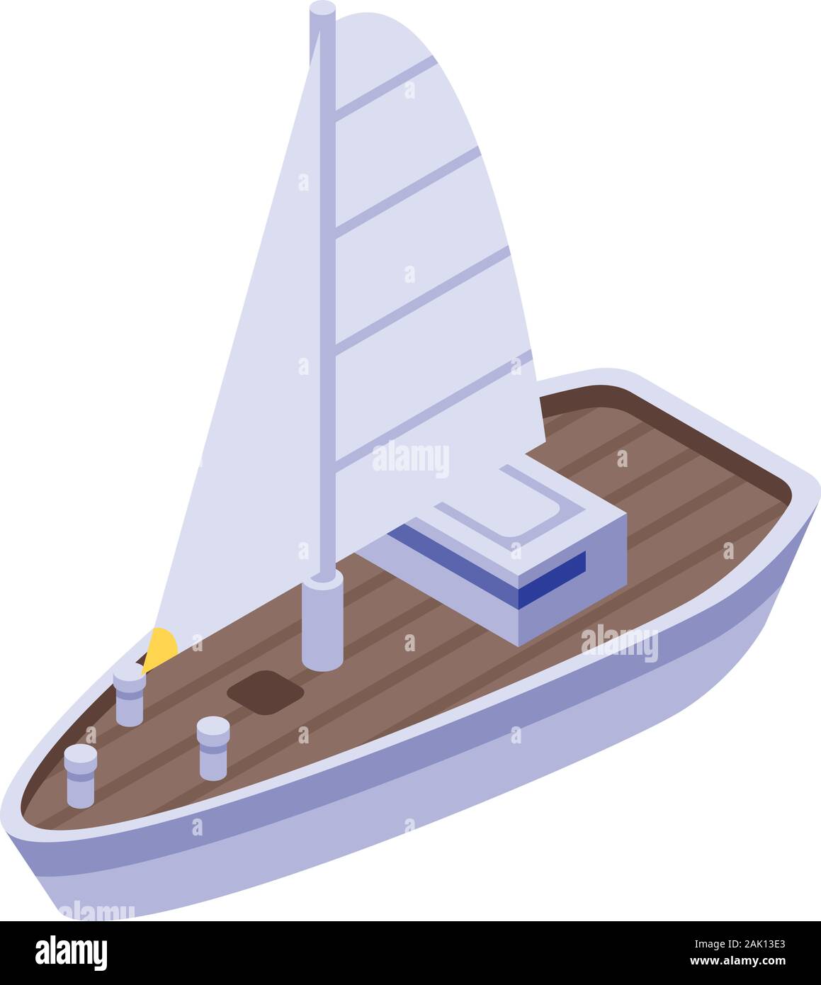 Sea ship icon, isometric style Stock Vector