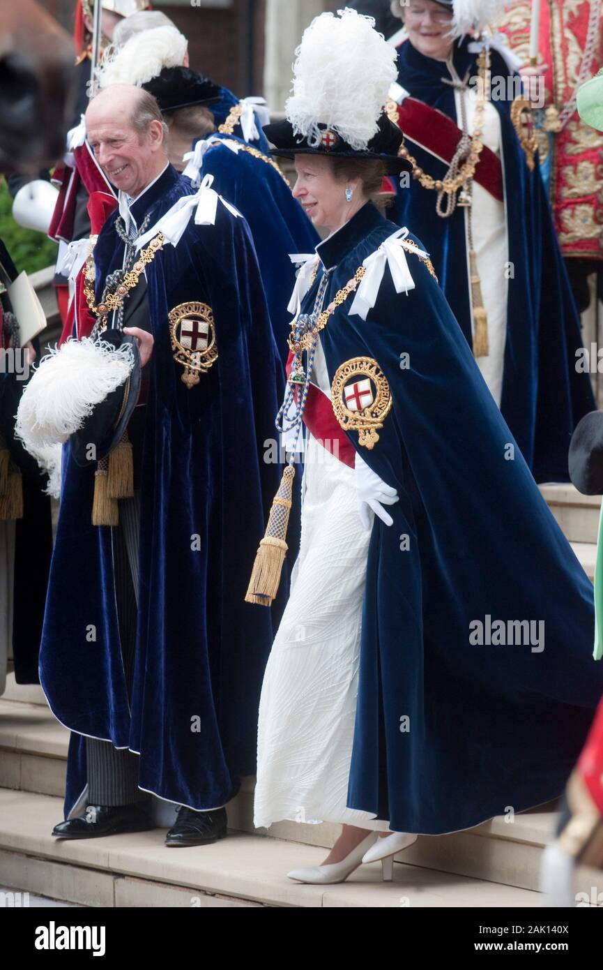 At the procession of garter knights to st chapel hires stock
