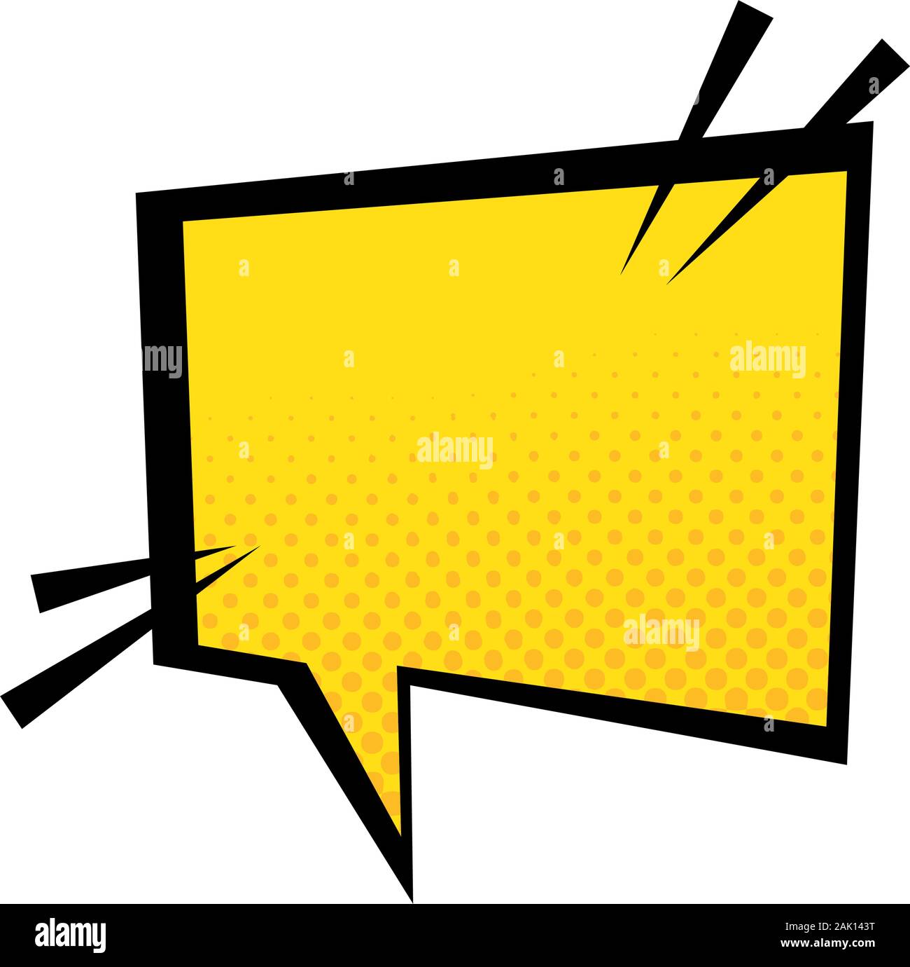 speech bubble yellow color pop art style Stock Vector Image & Art - Alamy