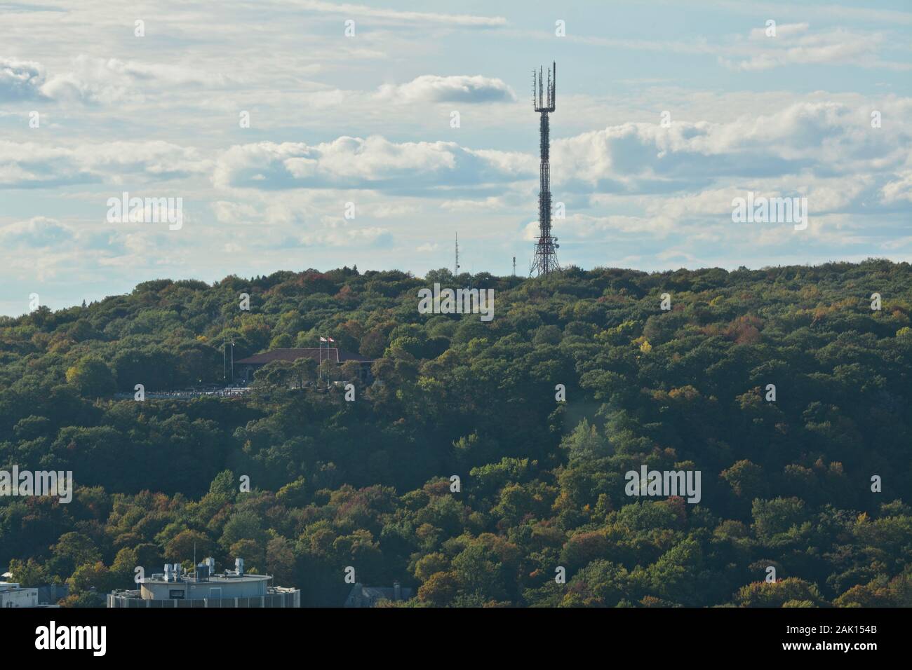 View of Montreal as seen from the Observatoire Place Ville Marie, Montreal, Quebec, Canada Stock