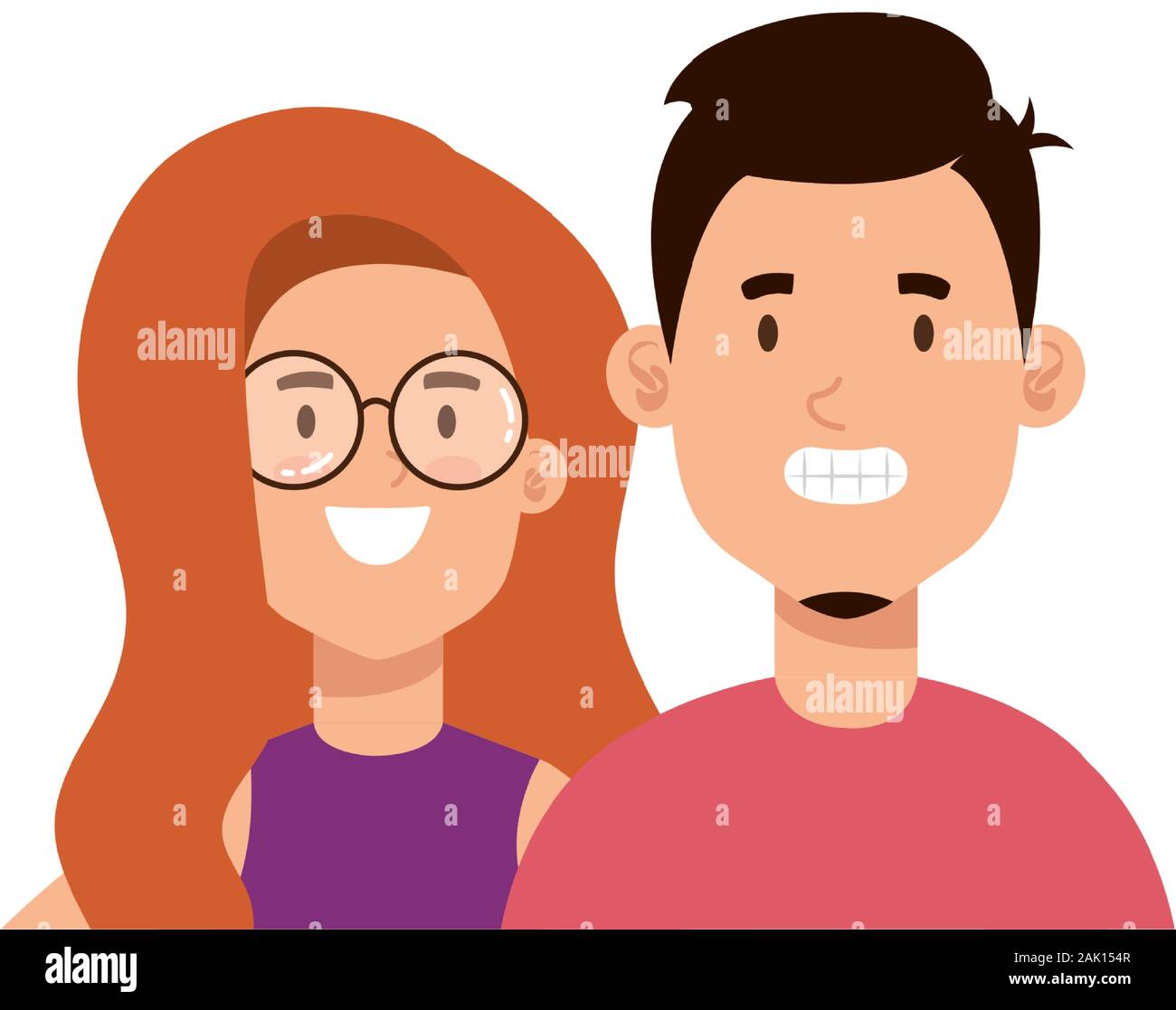 young couple avatar character icons Stock Vector Image & Art - Alamy