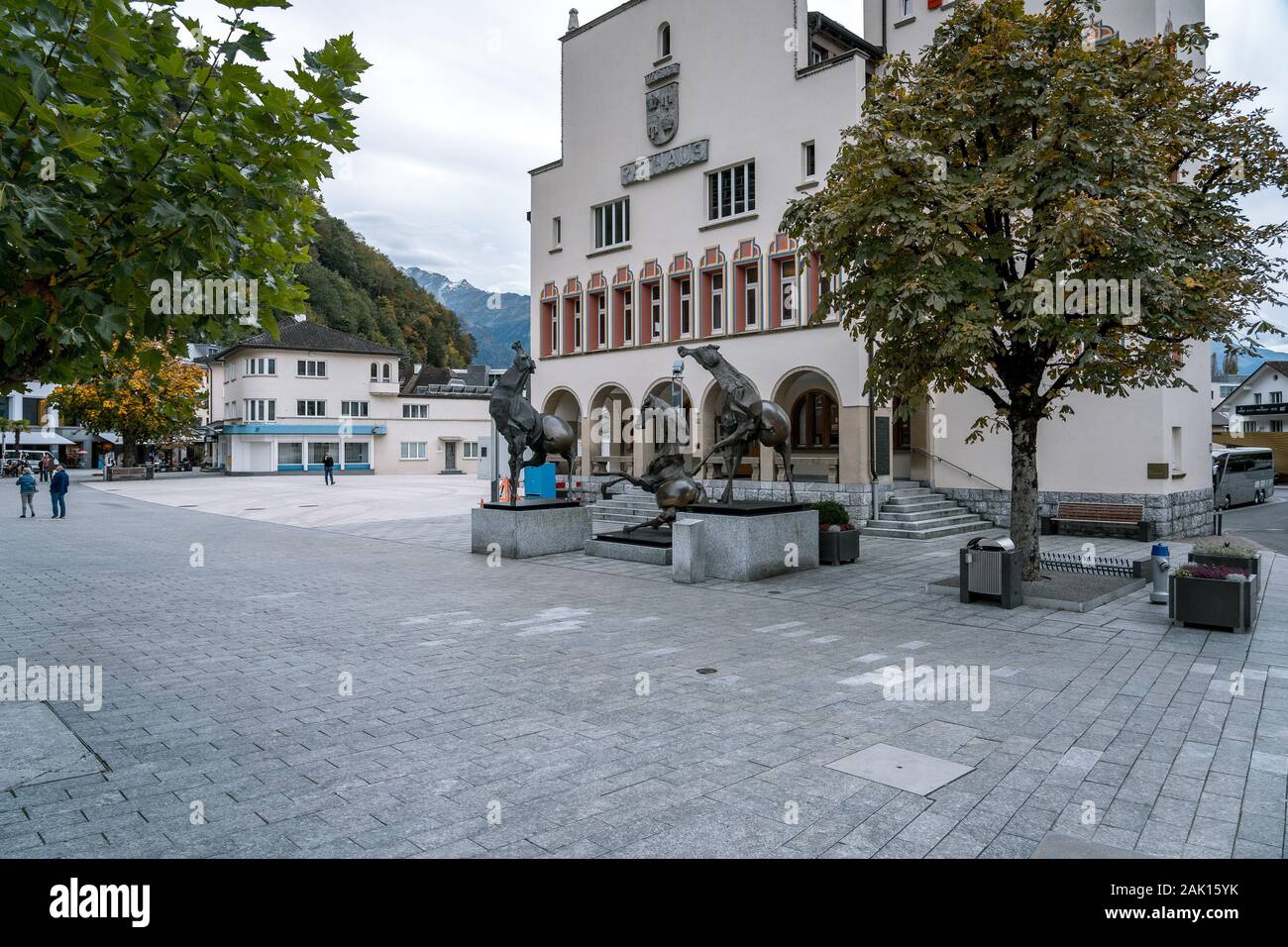 Vaduz, Liechtenstein - City hall building Stock Photo