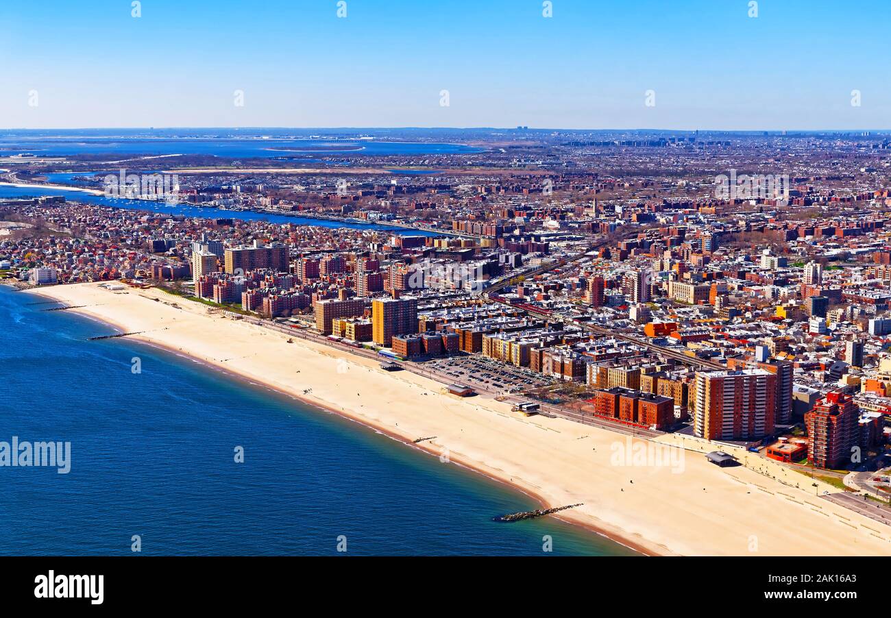Aerial view of Long Island in New York reflex Stock Photo Alamy