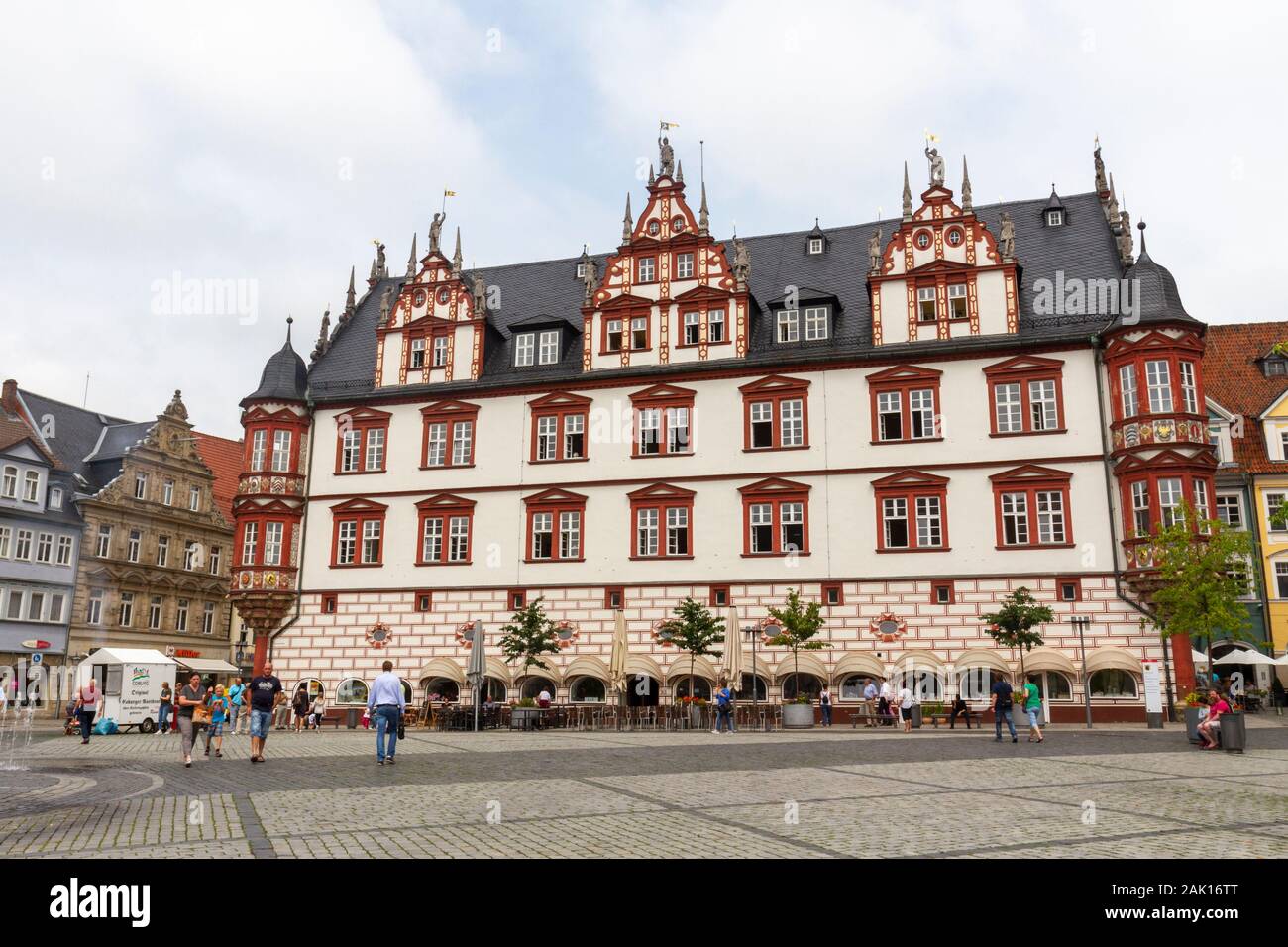 The Stadthaus in Marktplatz, (Market Place), Coburg, Bavaria, Germany. Stock Photo