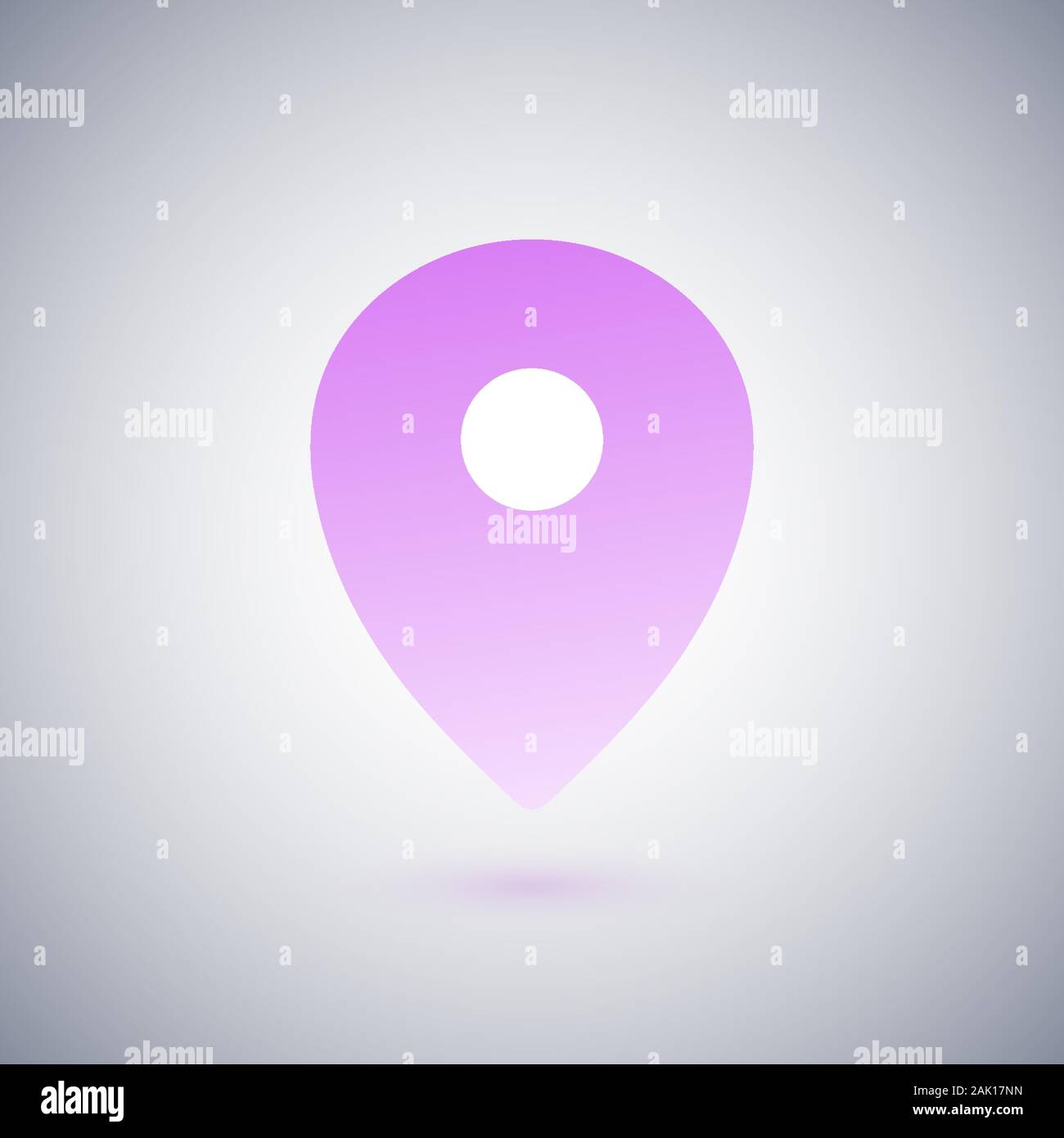 map pointer with shadow. Vector design element.  Stock Vector