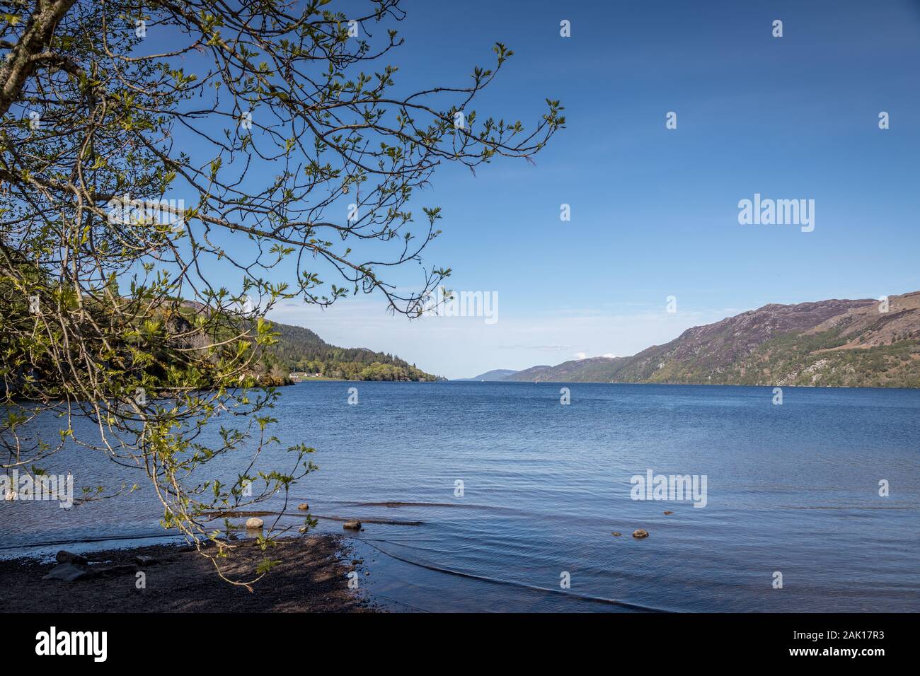 View fom Fort Augustus of Loch Ness, Highlands, Scotland, UK - May 12th 2019 Stock Photo