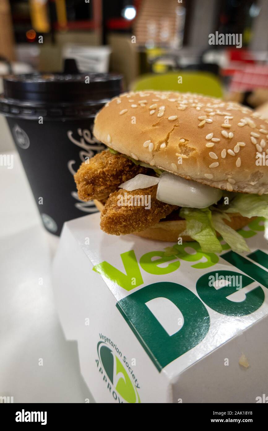 McDonalds Vegetable Deluxe burger Stock Photo