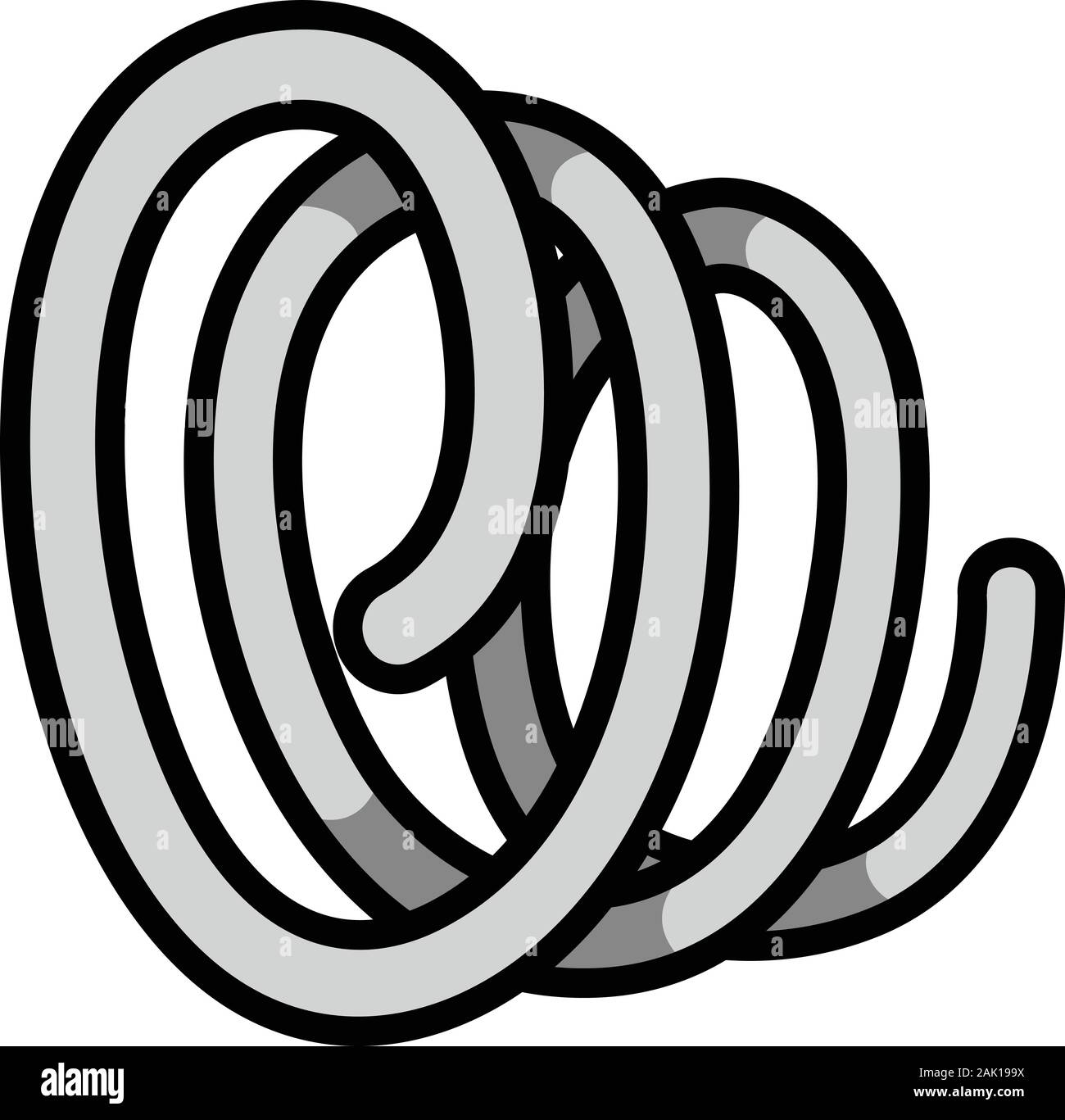 Shock coil icon. Outline shock coil vector icon for web design isolated ...