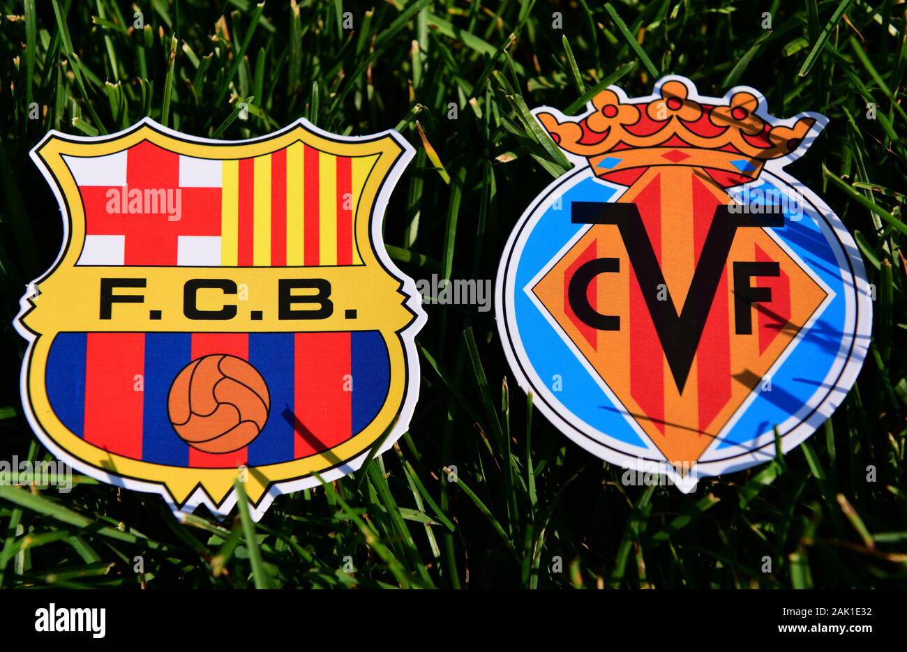 September 6 2019 Madrid Spain Emblems Of Spanish Football