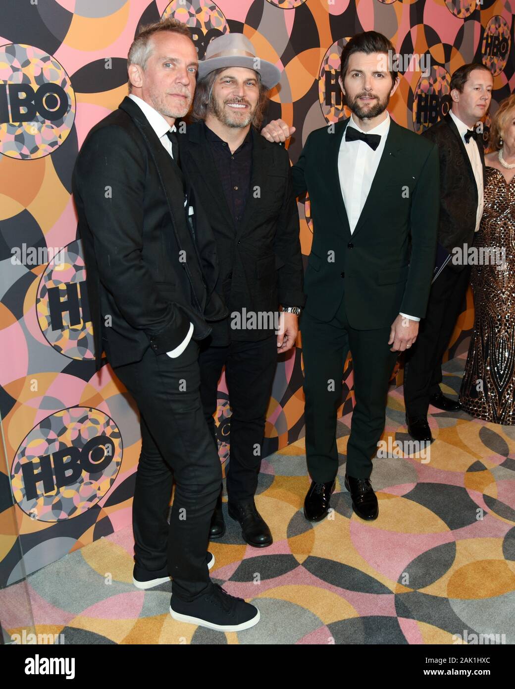 January 5, 2020, Beverly Hills, CA, USA: Jean-Marc VallÃ©e and Adam Scott attends the 2020 HBO Golden Globe Awards After Party held at Circa 55 Restaurant in the Beverly Hilton Hotel. (Credit Image: © Billy Bennight/ZUMA Wire) Stock Photo